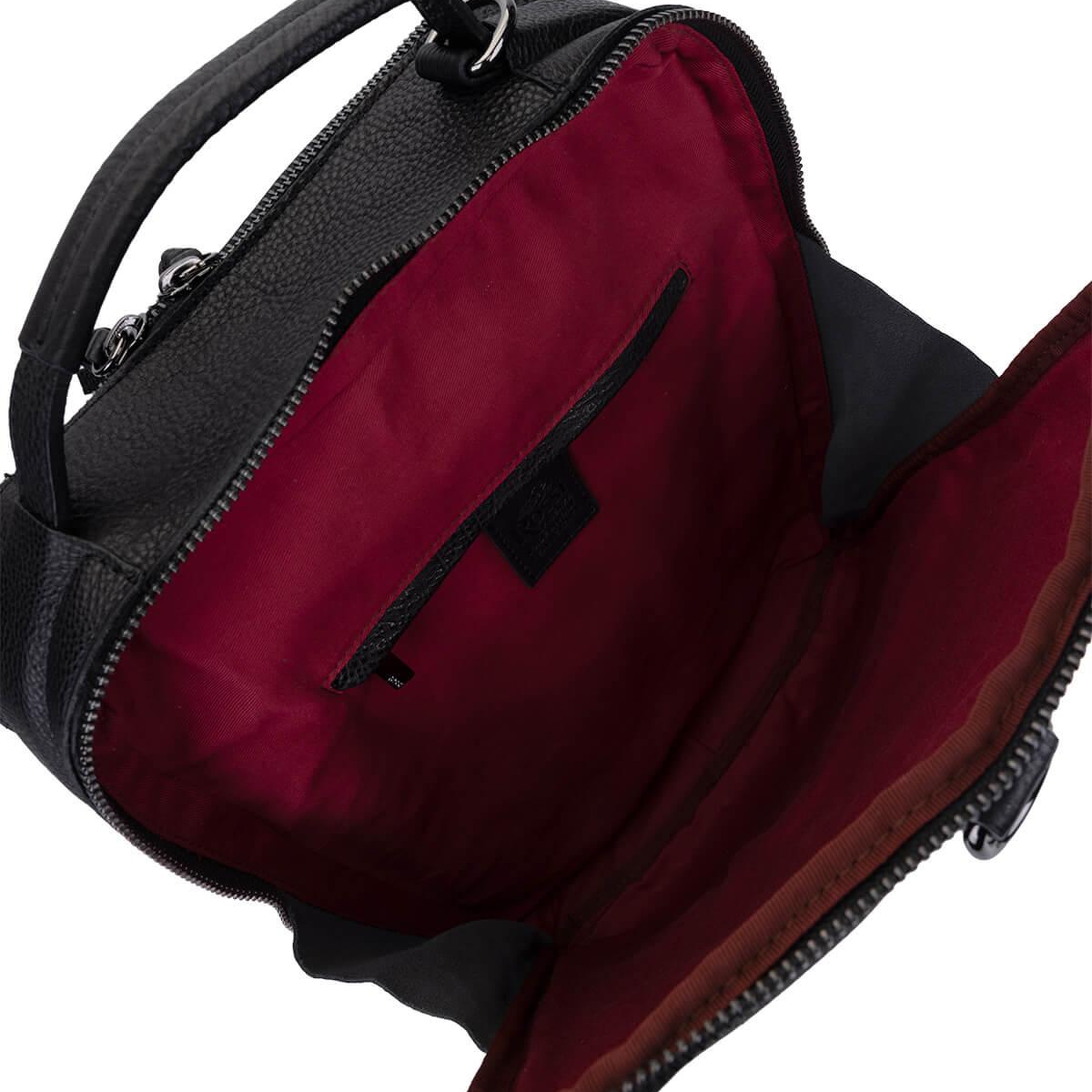 Bruno Rossi Bag Erkek Hakiki Deri Siyah Sırt Çantası