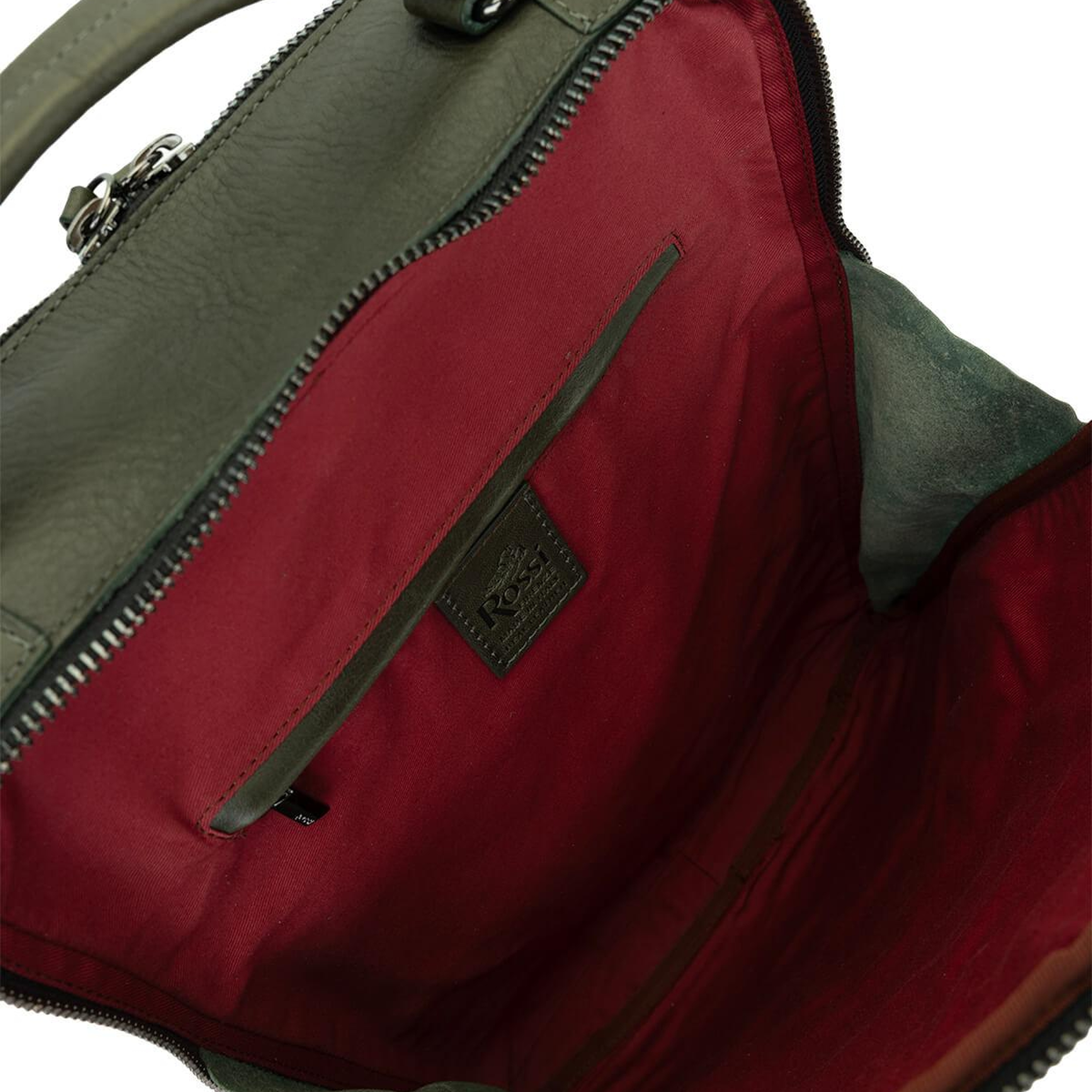 Bruno Rossi Bag Erkek Hakiki Deri Yeşil Sırt Çantası