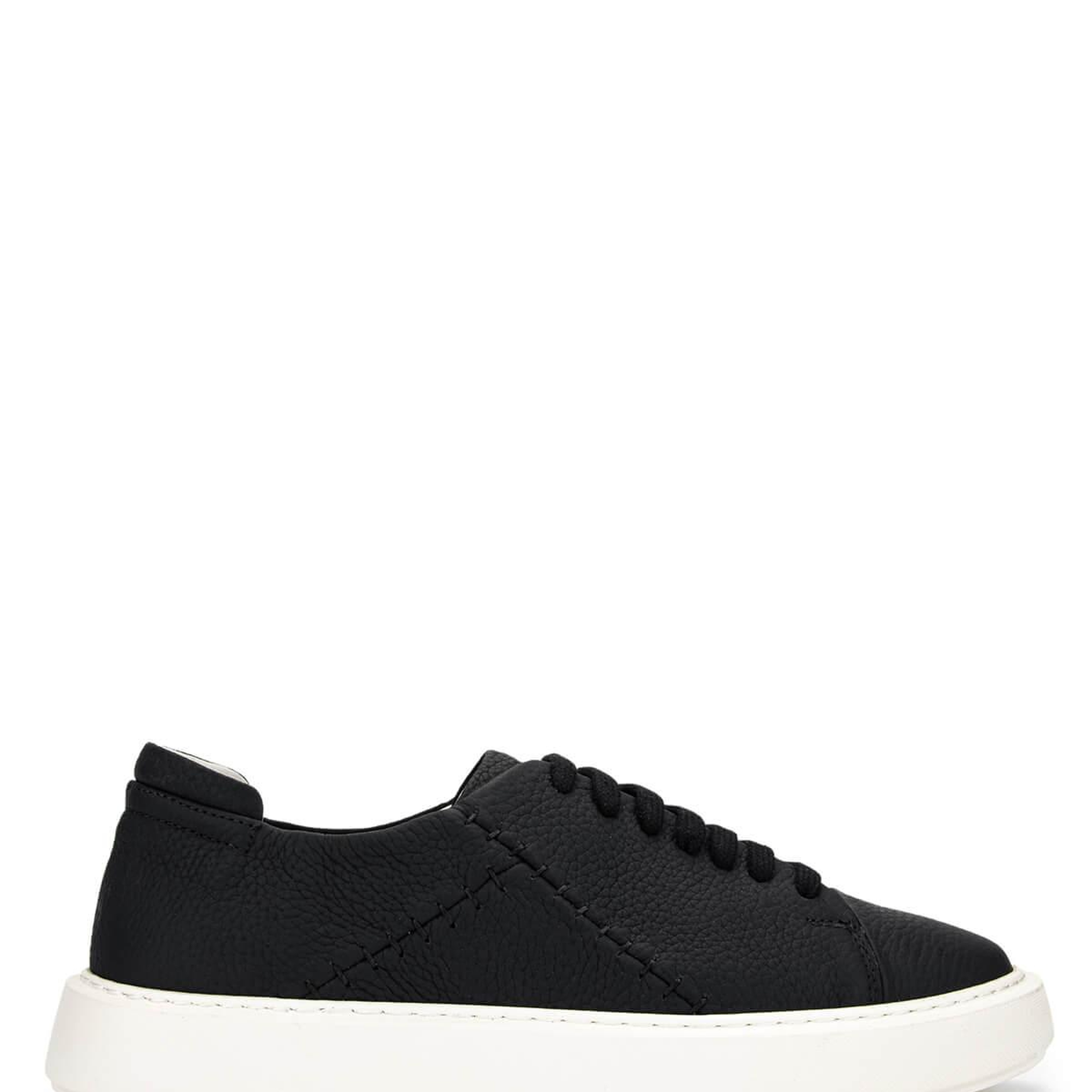Tamer Tanca Erkek Hakiki Deri Siyah Floter Sneakers & Spor Ayakkabı