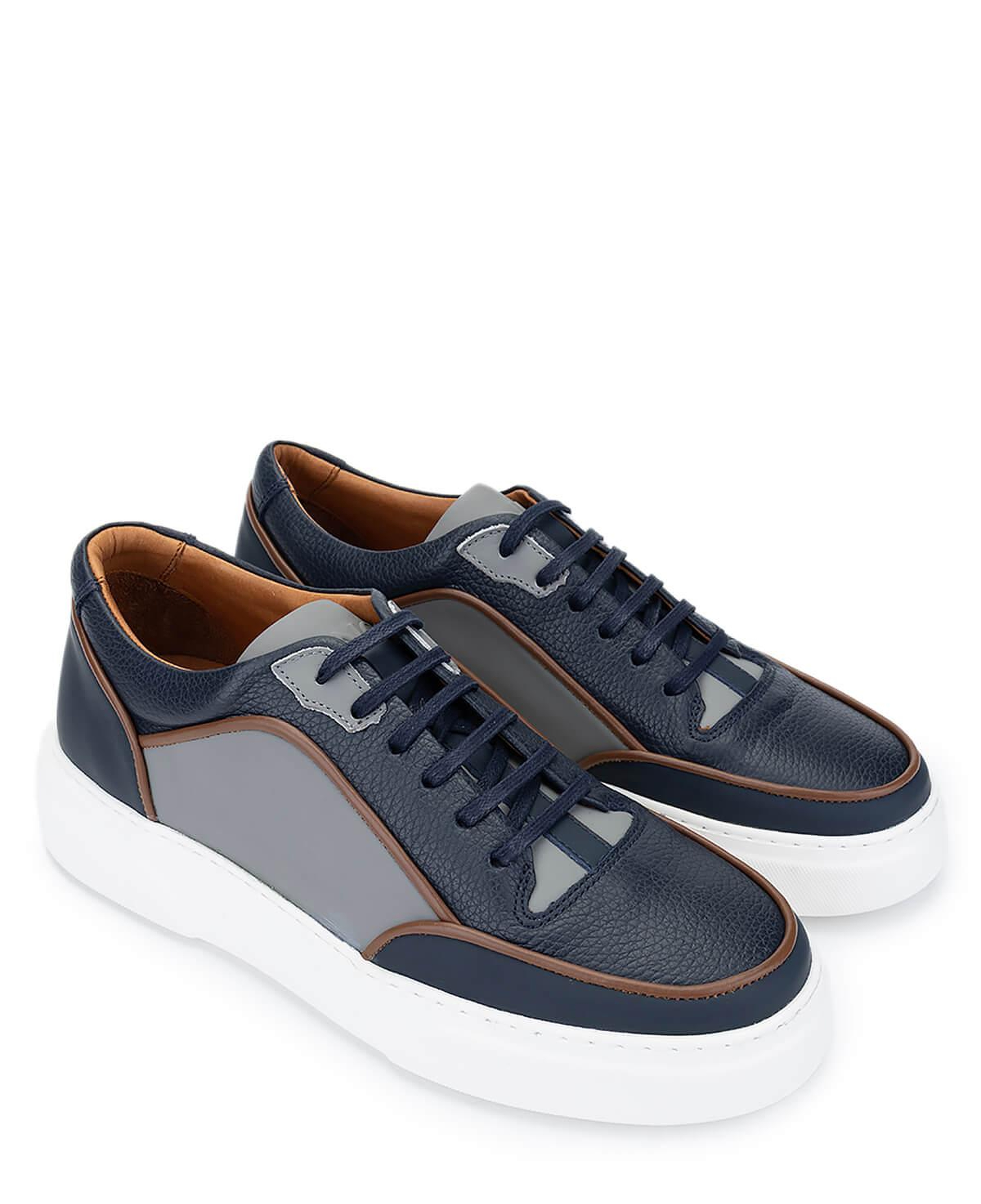 Tamer Tanca Erkek Hakiki Deri Lacivert Sneakers & Spor Ayakkabı