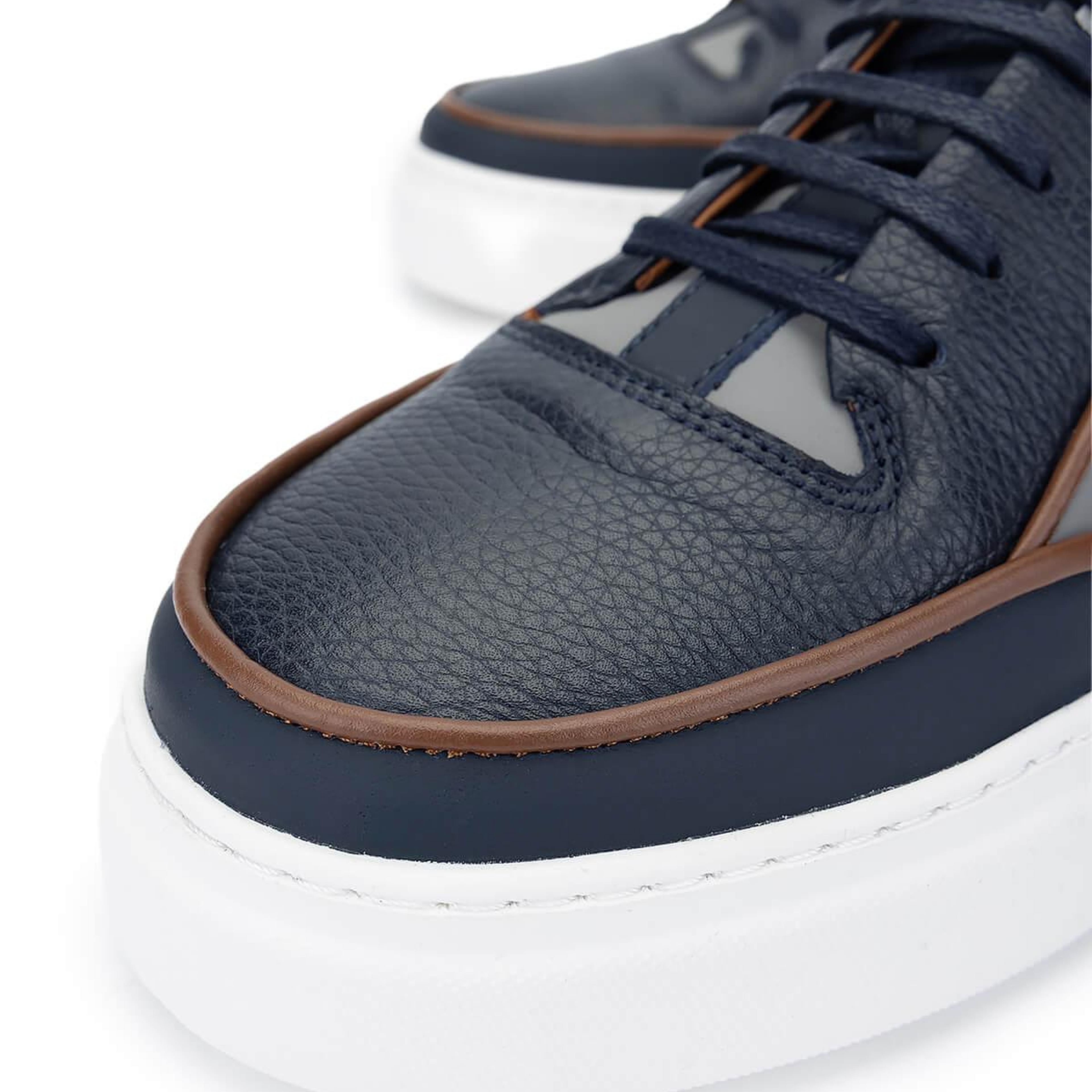 Tamer Tanca Erkek Hakiki Deri Lacivert Sneakers & Spor Ayakkabı