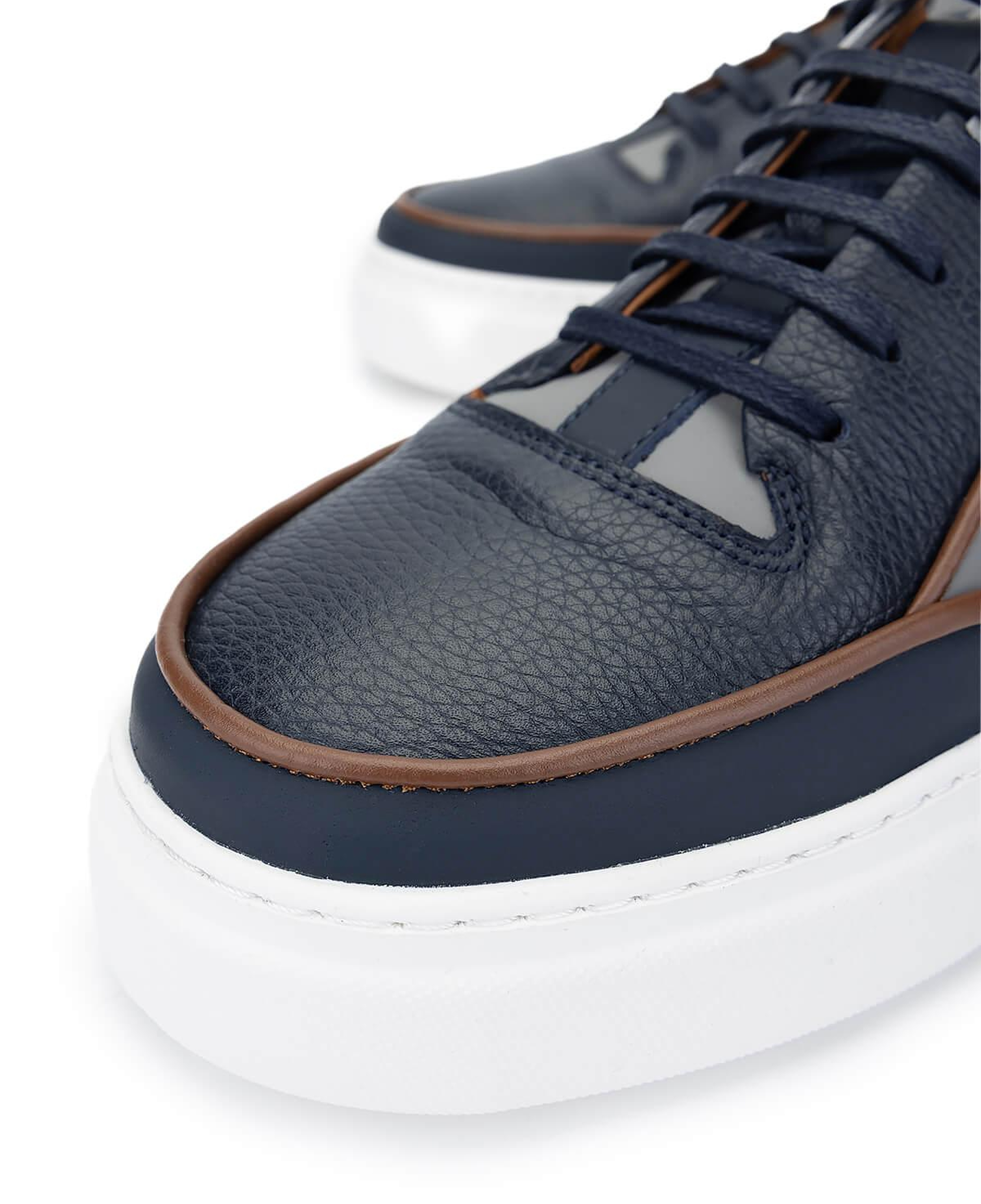 Tamer Tanca Erkek Hakiki Deri Lacivert Sneakers & Spor Ayakkabı