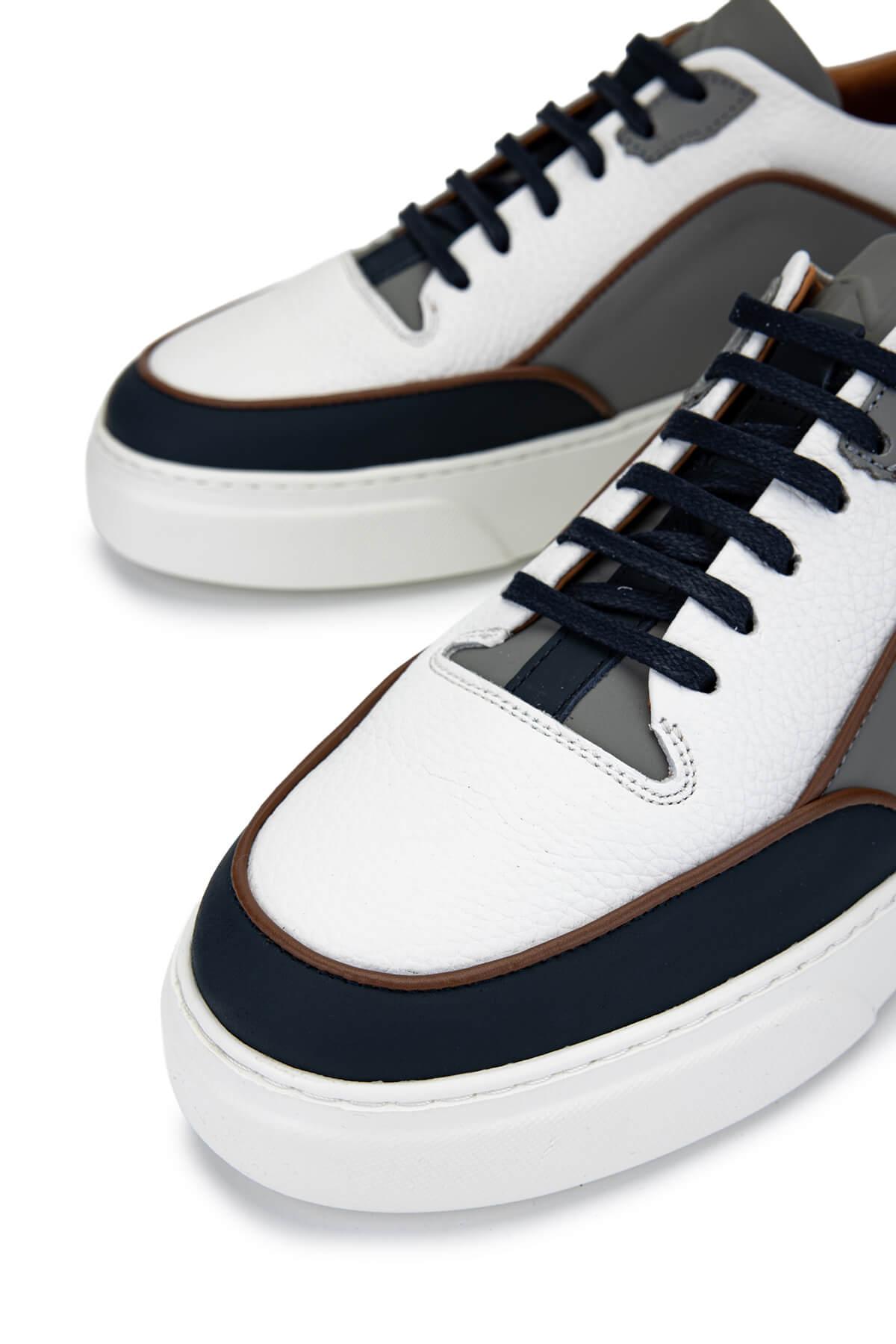 Tamer Tanca Erkek Hakiki Deri Beyaz Sneakers & Spor Ayakkabı