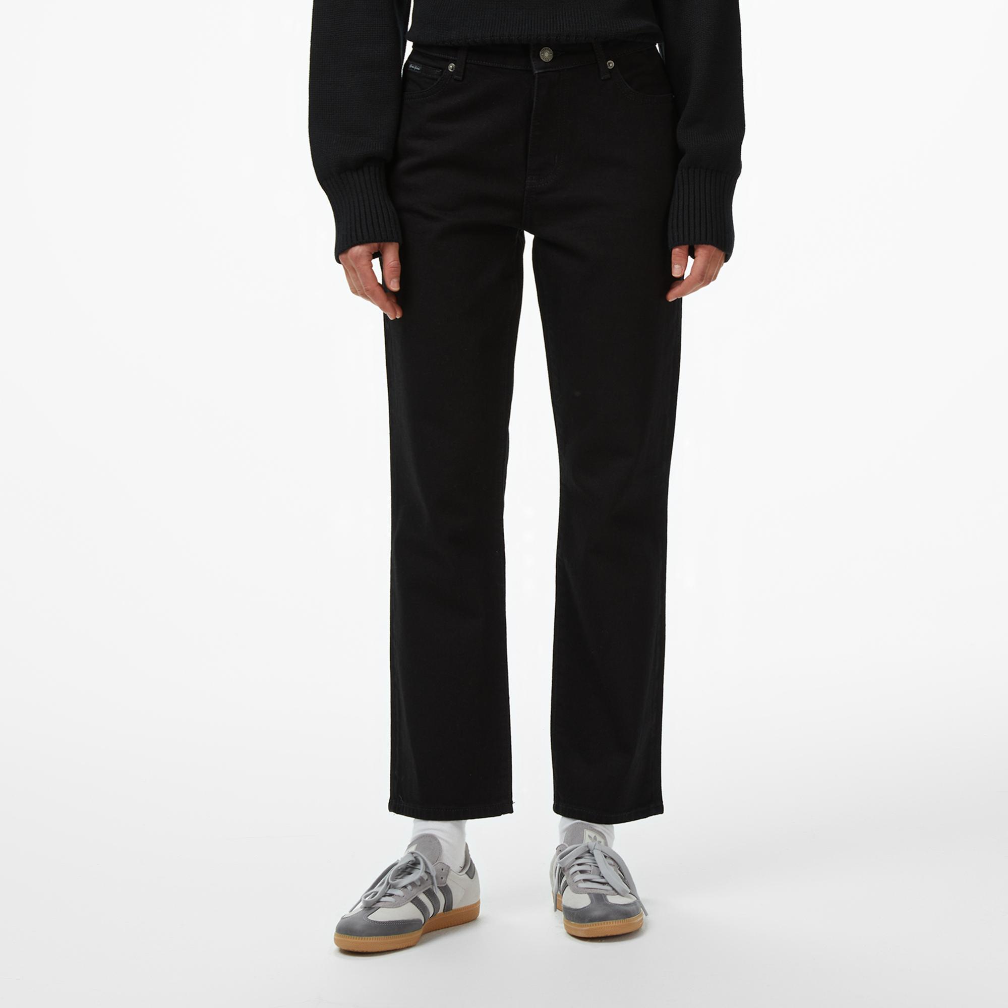 Guess G08 Mid Rise Staright Regular Fit Kadın Siyah Jean