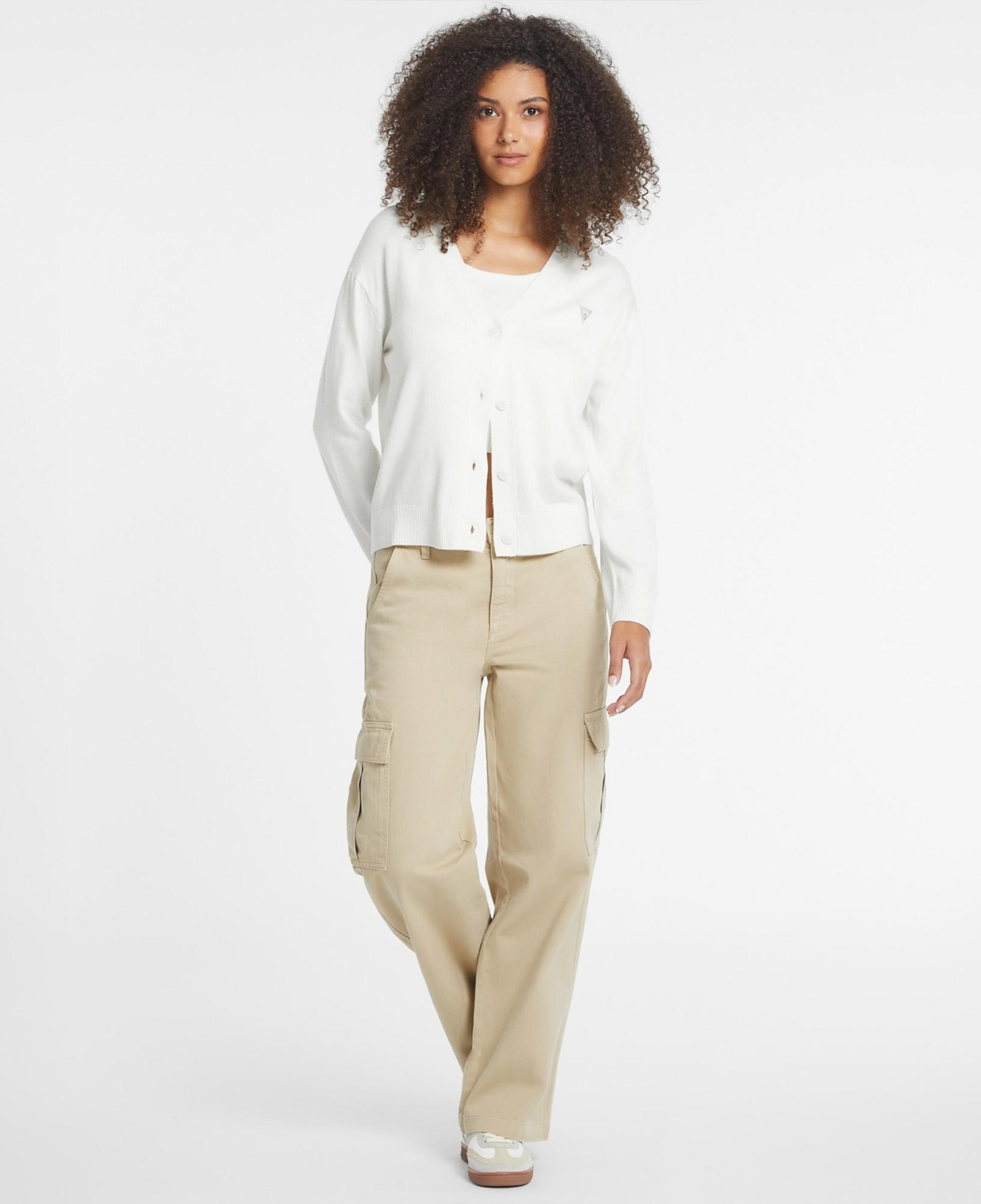 Guess Silk Wool Kadın Beyaz Hırka