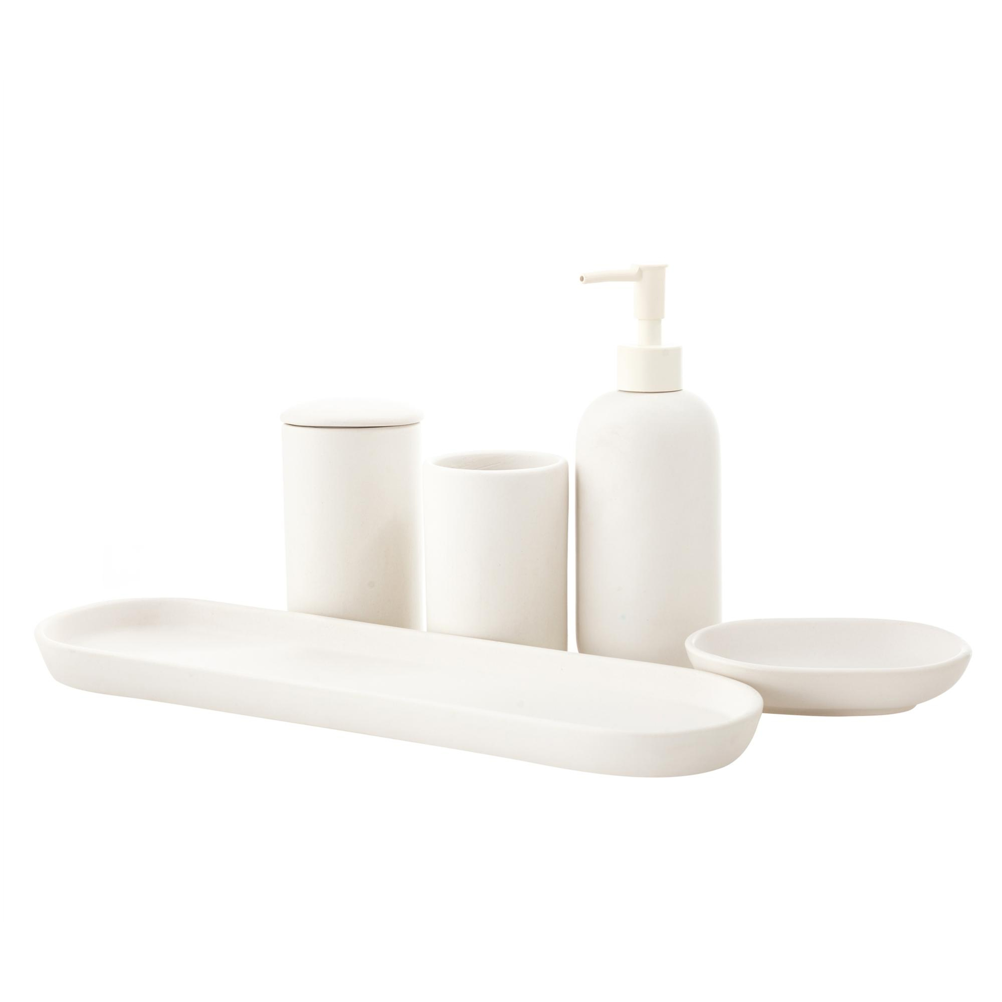 MAT BEYAZ 5'Lİ KUTULU BANYO SETİ