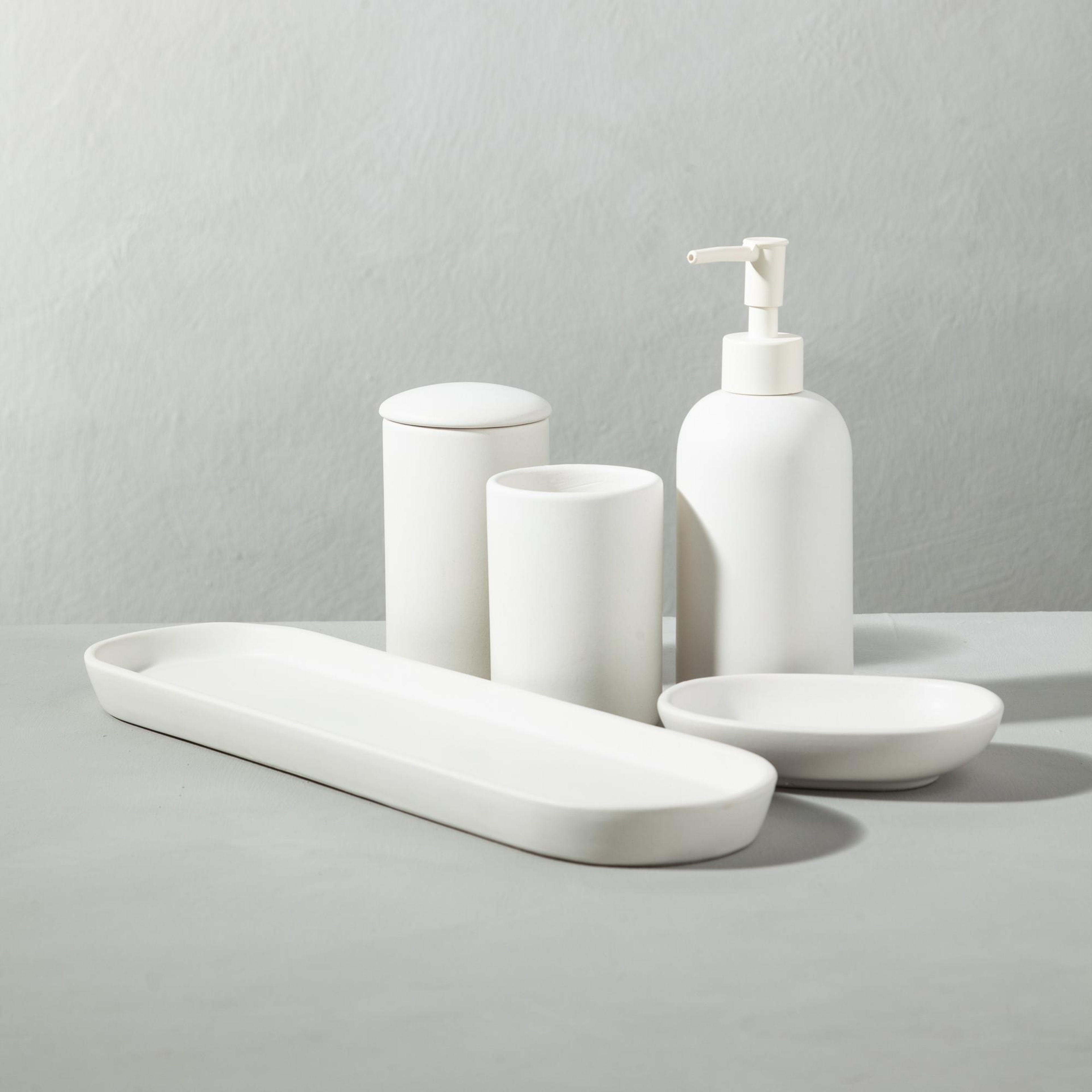 MAT BEYAZ 5'Lİ KUTULU BANYO SETİ