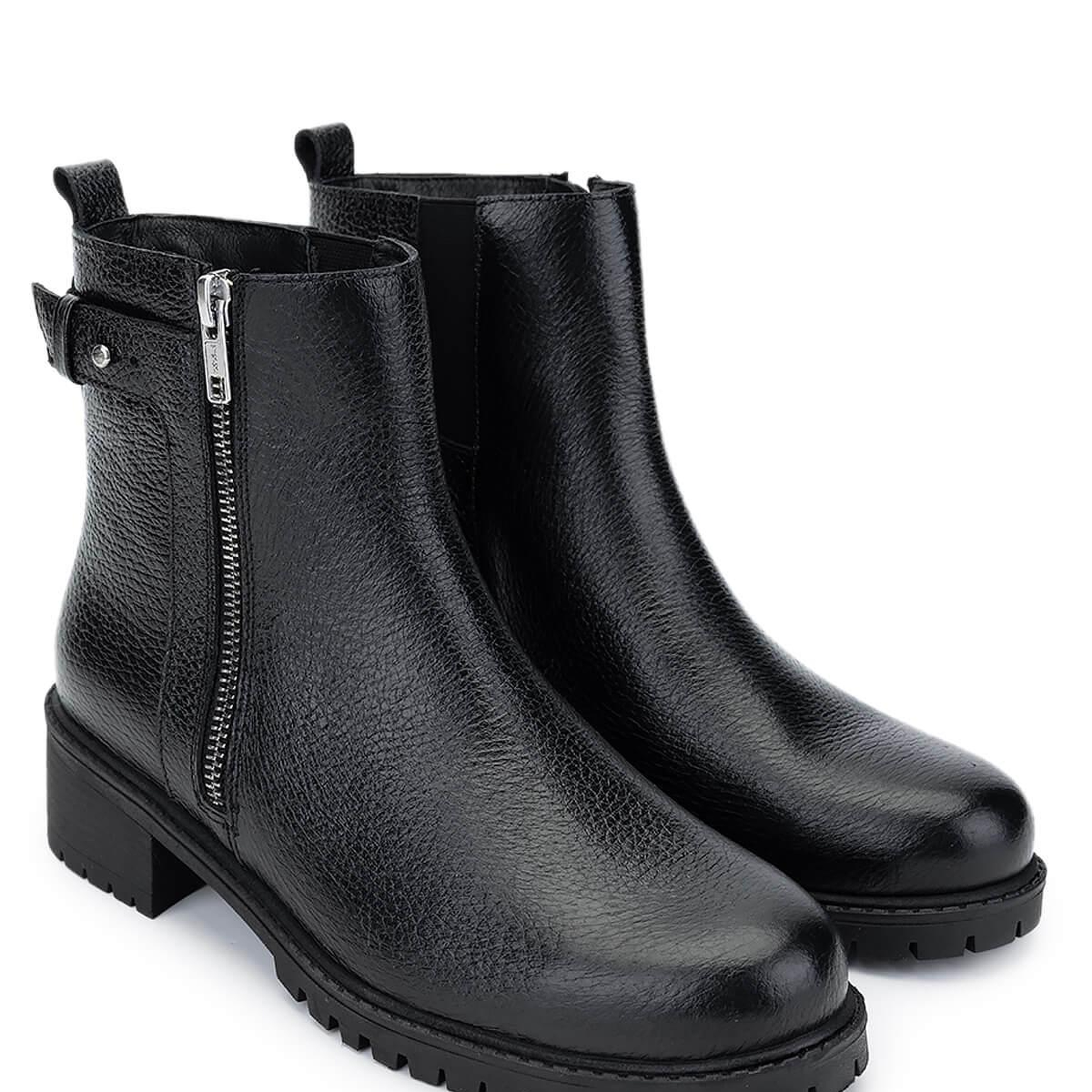 Tamer Tanca Kadın Hakiki Deri Siyah Floter Casual Bot