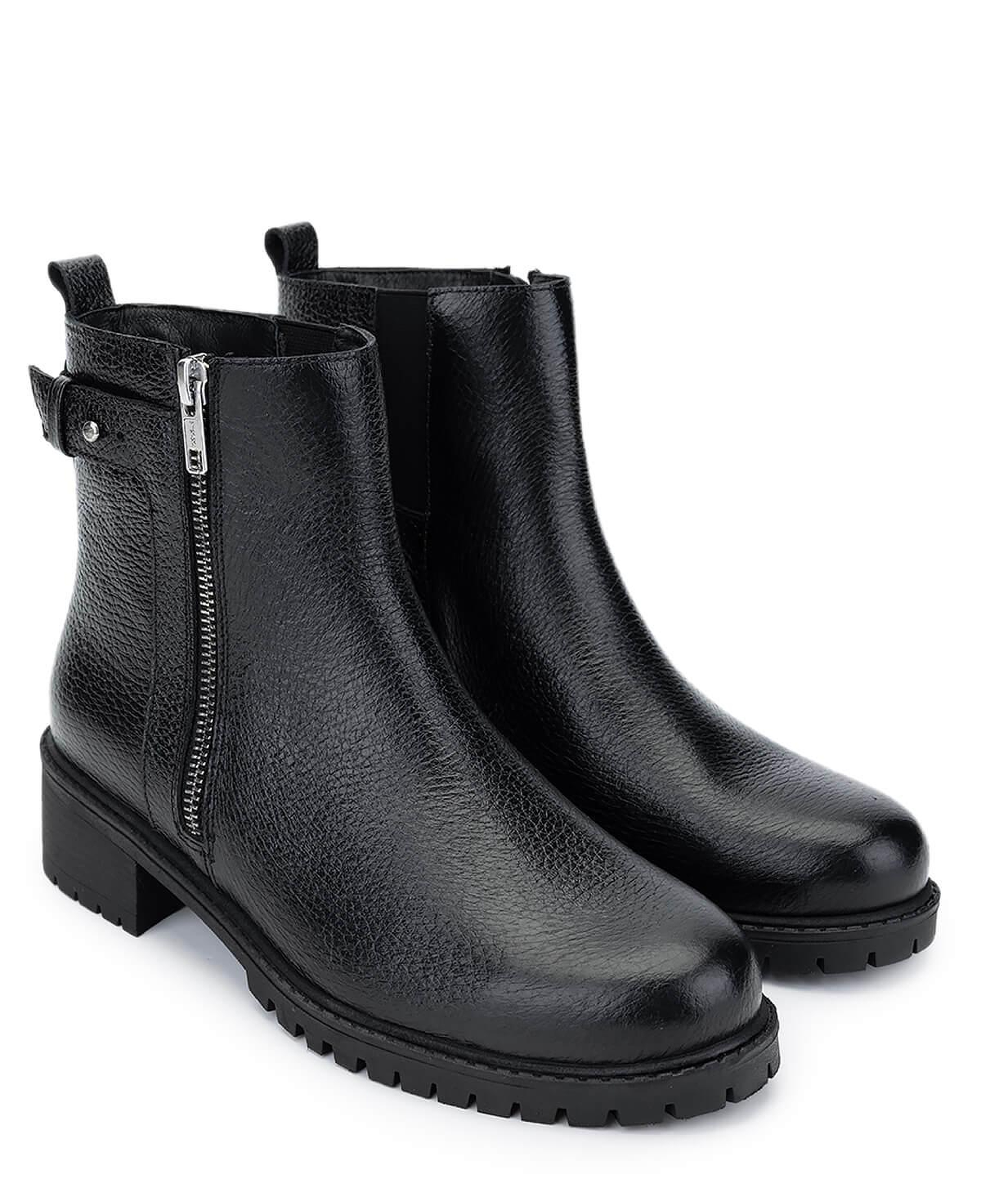 Tamer Tanca Kadın Hakiki Deri Siyah Floter Casual Bot