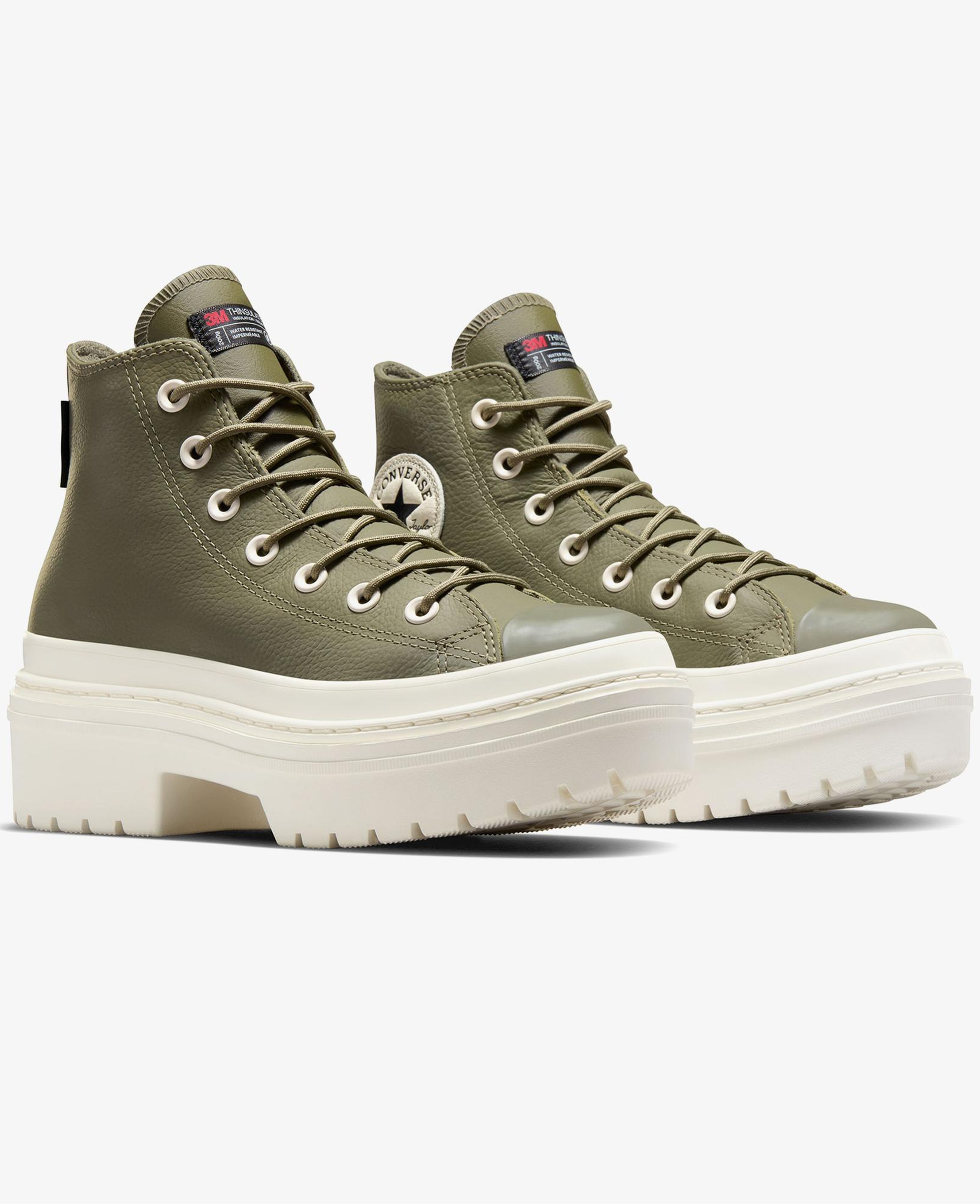 Converse Chuck Taylor All Star Lugged Heel Unisex Yeşil Deri Platform Bot