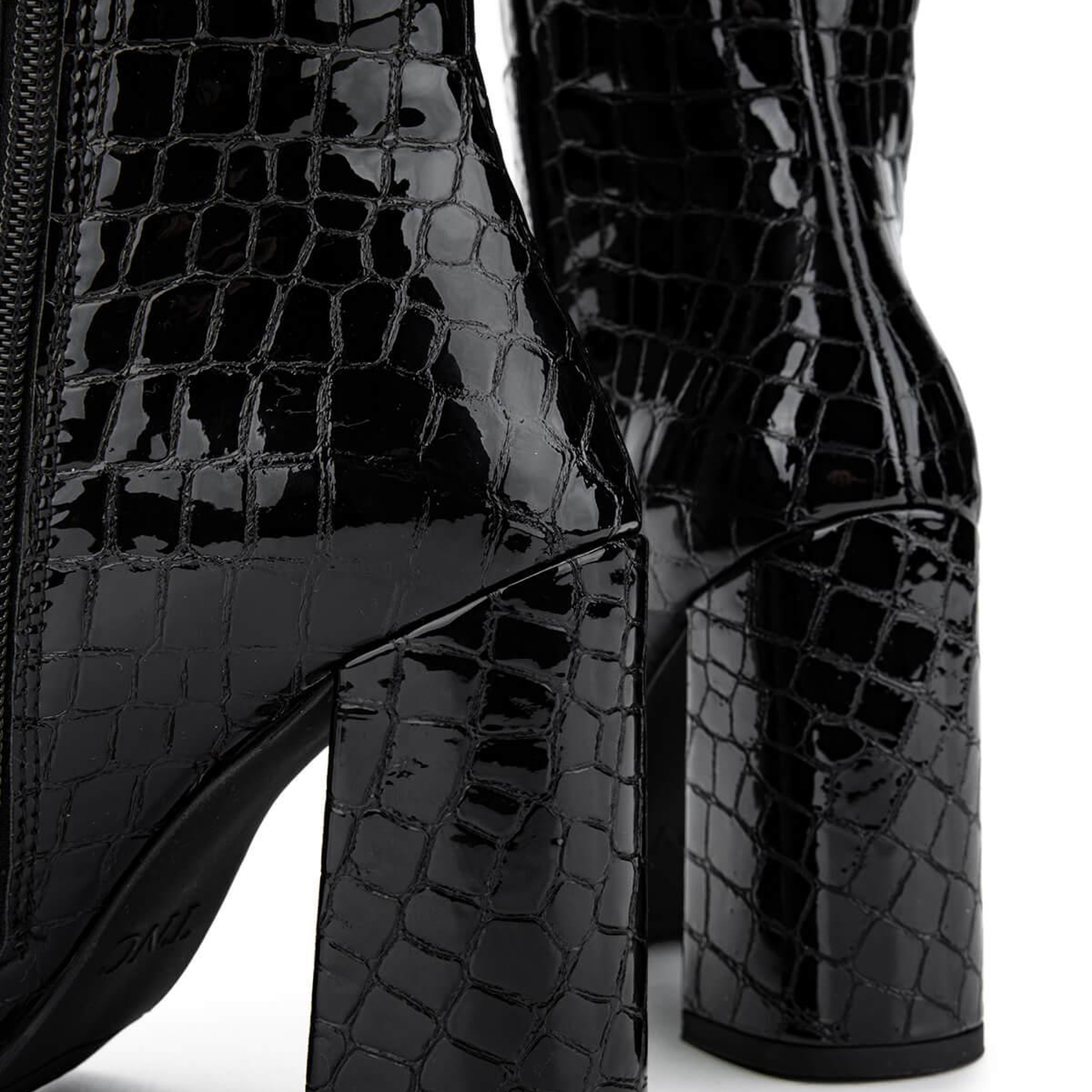 Tamer Tanca Kadın Hakiki Deri Siyah Kroko Casual Çizme