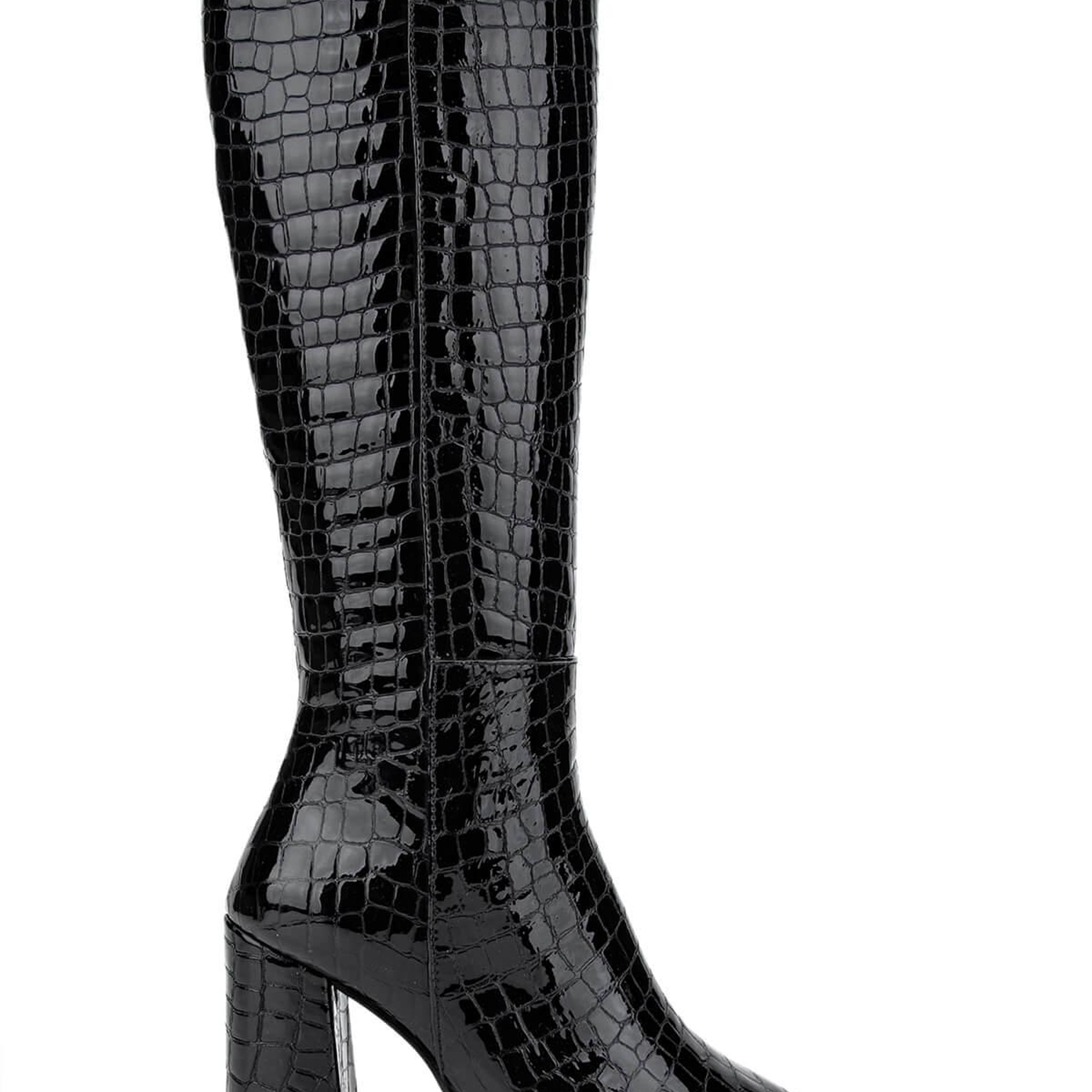 Tamer Tanca Kadın Hakiki Deri Siyah Kroko Casual Çizme