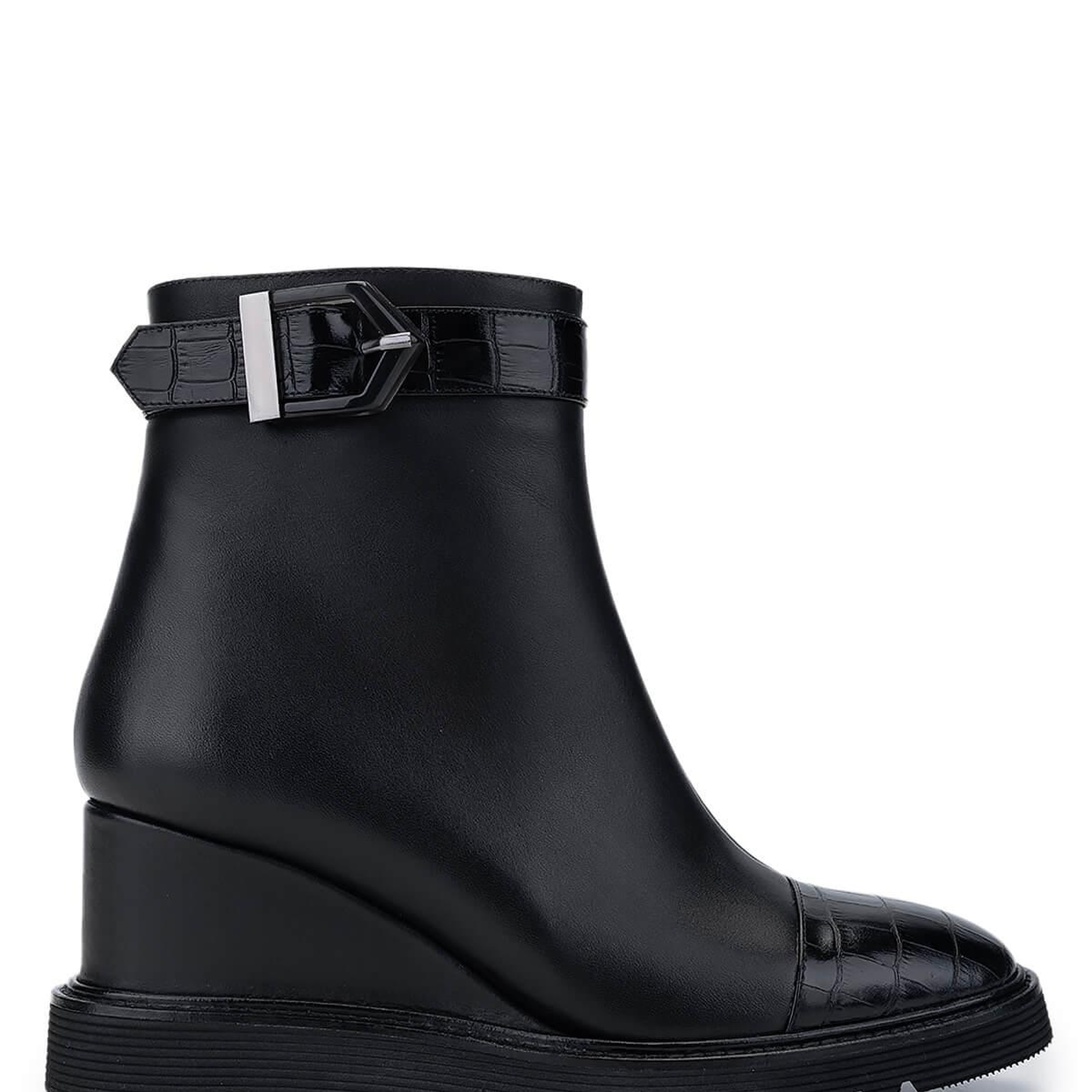 Tamer Tanca Kadın Hakiki Deri Siyah Deri Casual Bot