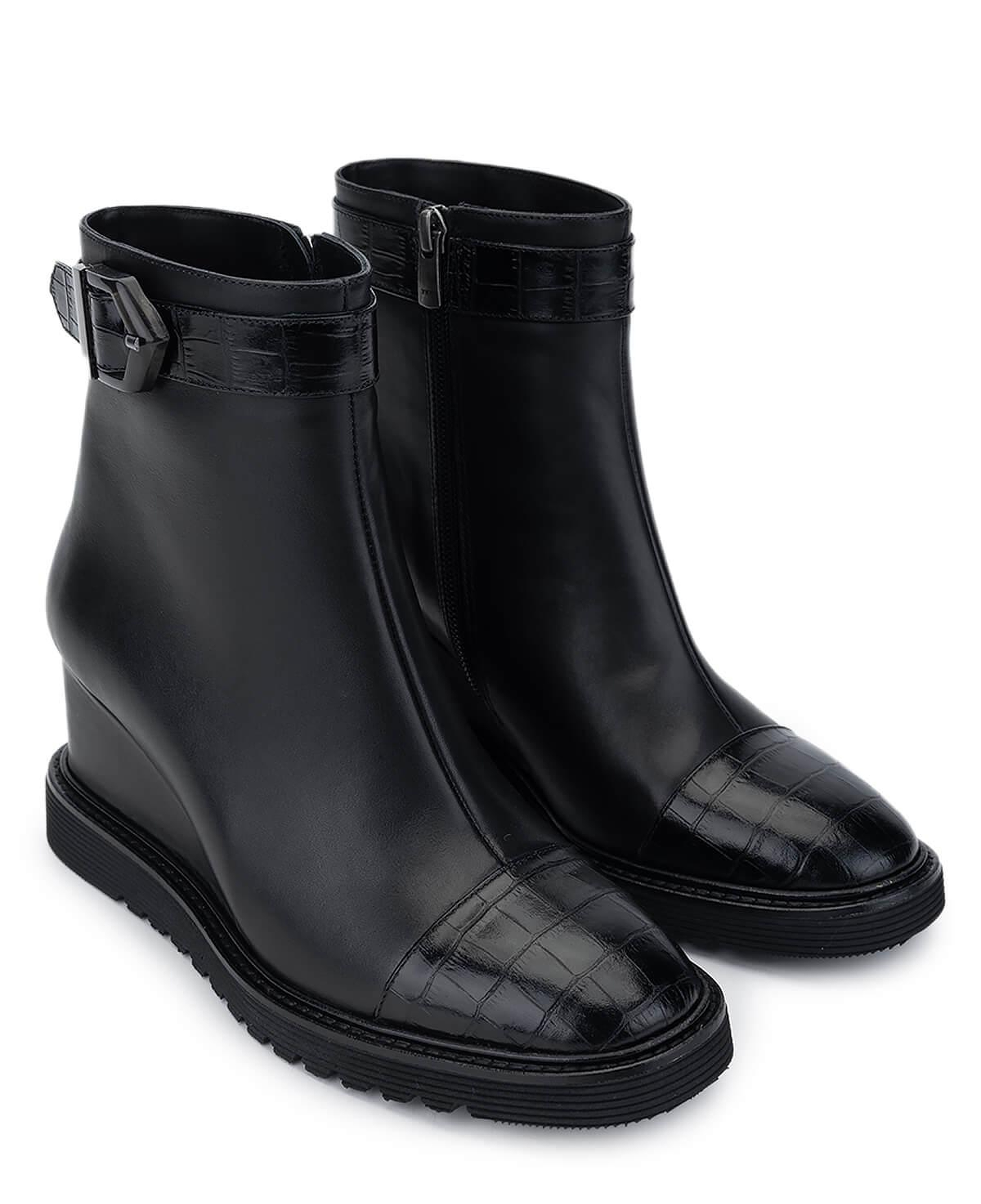 Tamer Tanca Kadın Hakiki Deri Siyah Deri Casual Bot