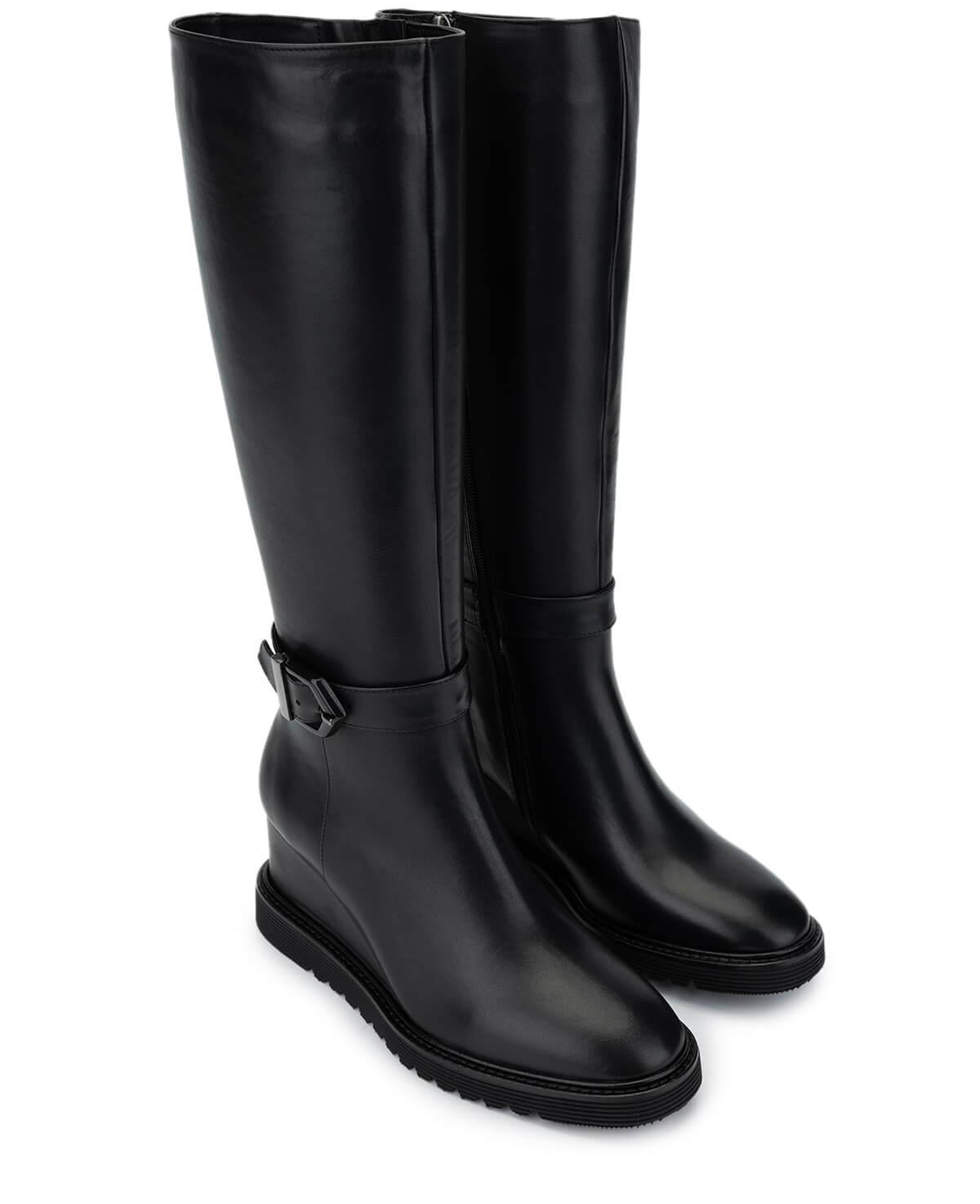 Tamer Tanca Kadın Hakiki Deri Siyah Deri Casual Çizme