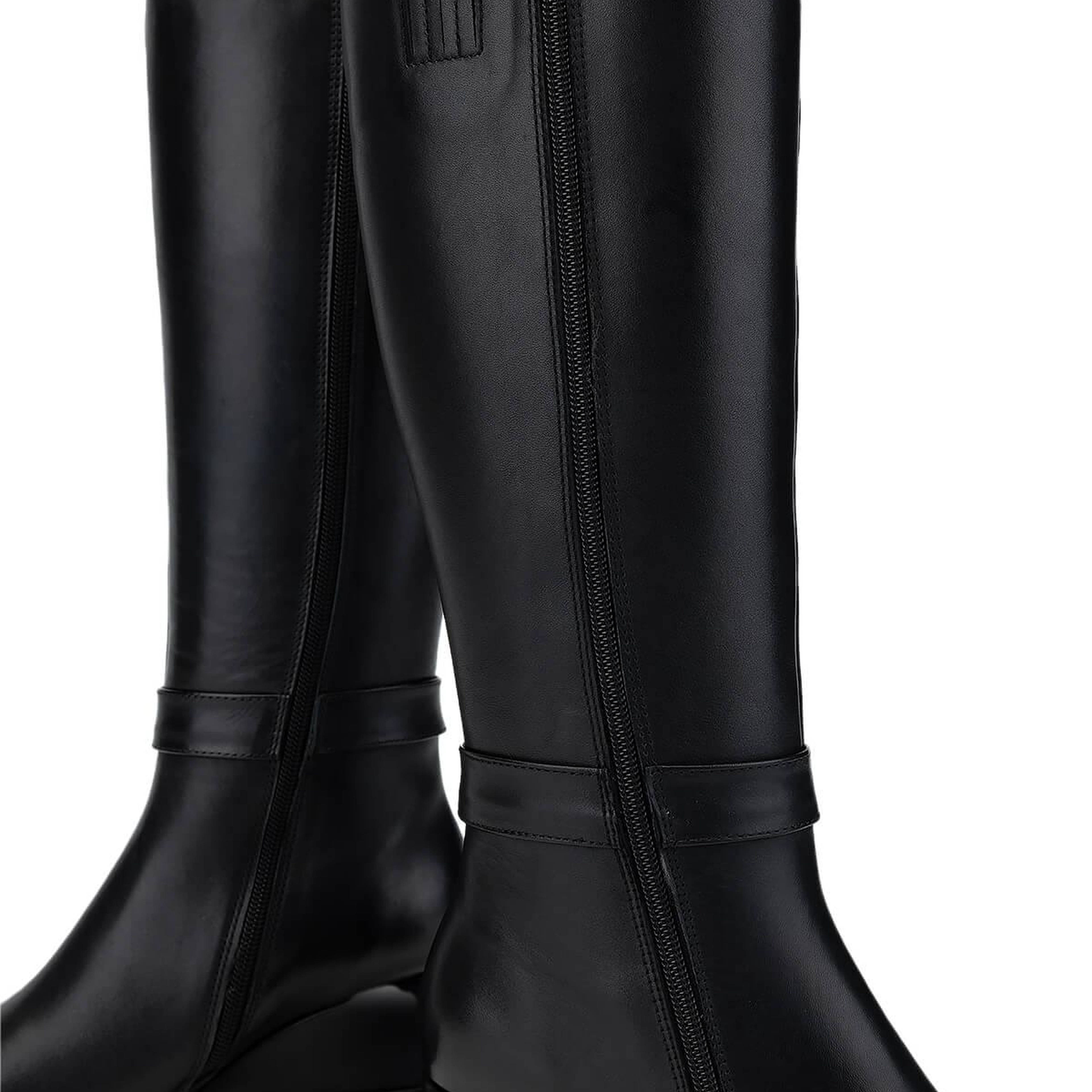 Tamer Tanca Kadın Hakiki Deri Siyah Deri Casual Çizme