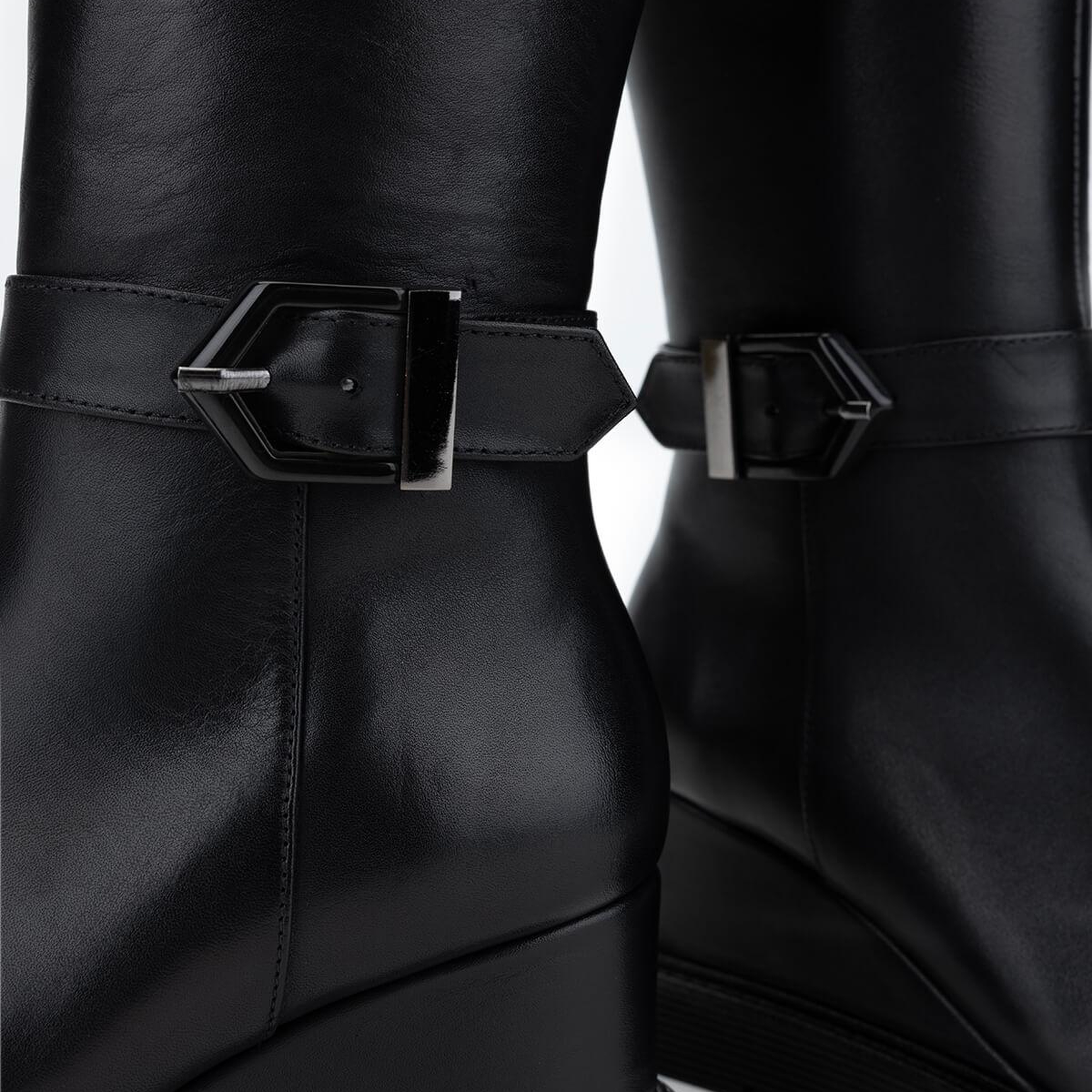 Tamer Tanca Kadın Hakiki Deri Siyah Deri Casual Çizme