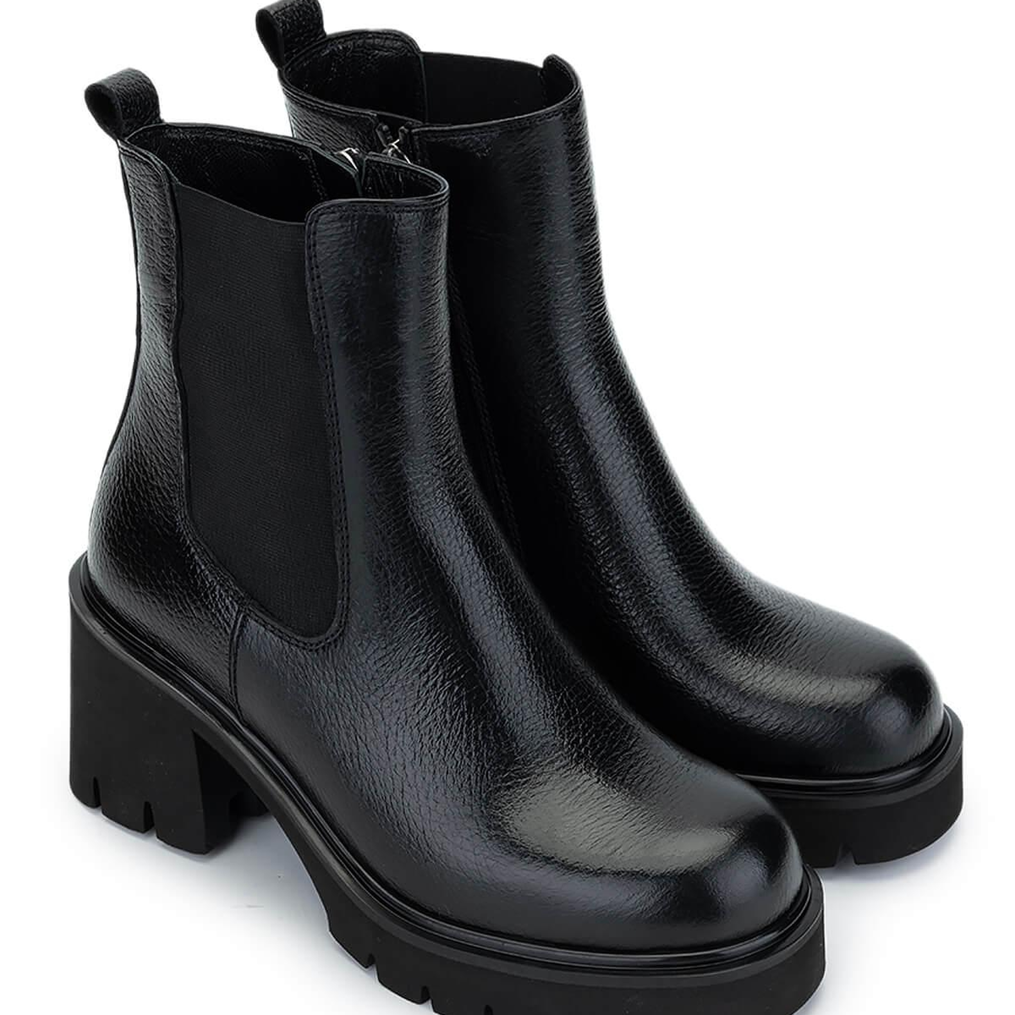 Tamer Tanca Kadın Hakiki Deri Siyah Floter Casual Bot