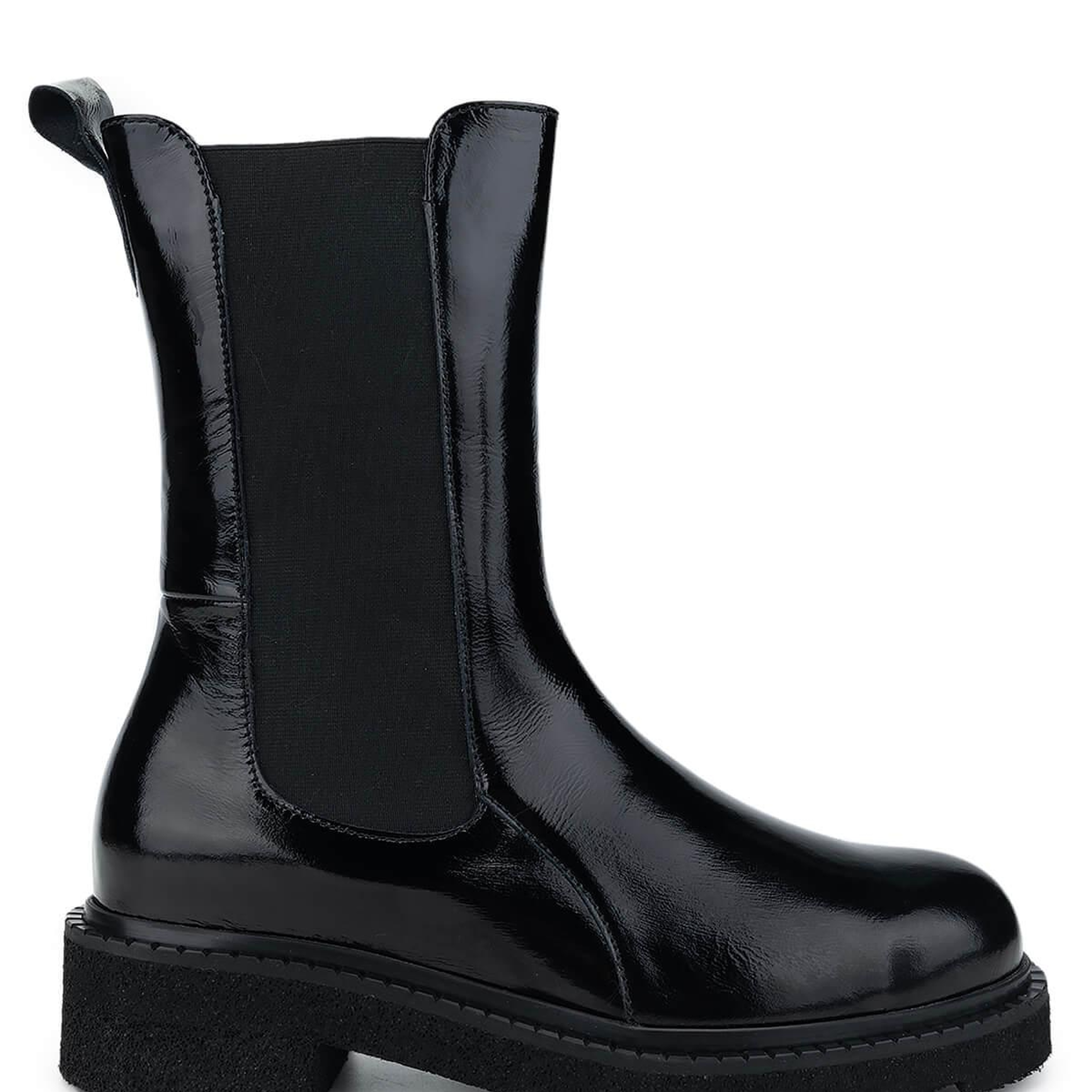 Tamer Tanca Kadın Hakiki Deri Siyah Rugan Casual Bot