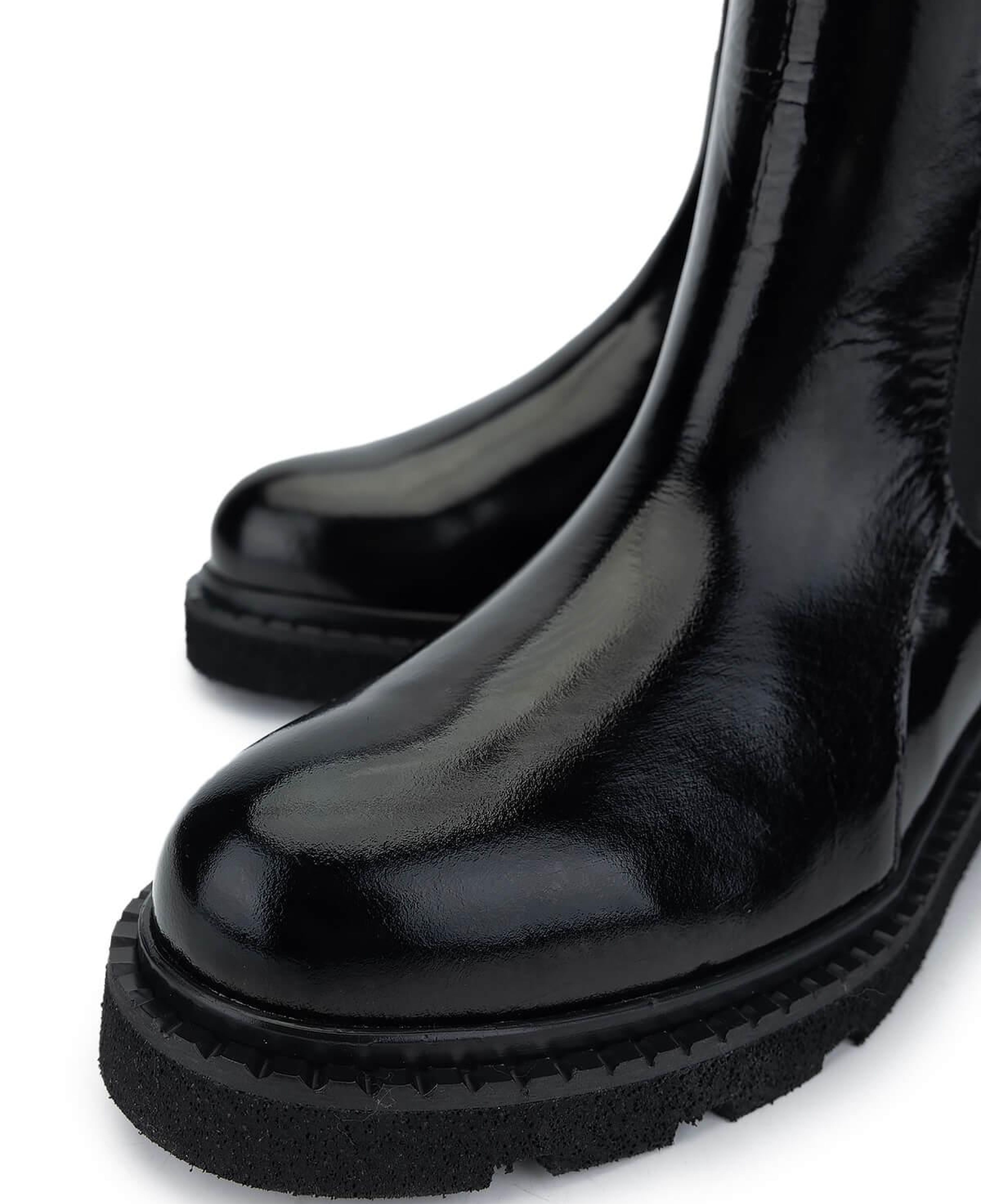 Tamer Tanca Kadın Hakiki Deri Siyah Rugan Casual Bot