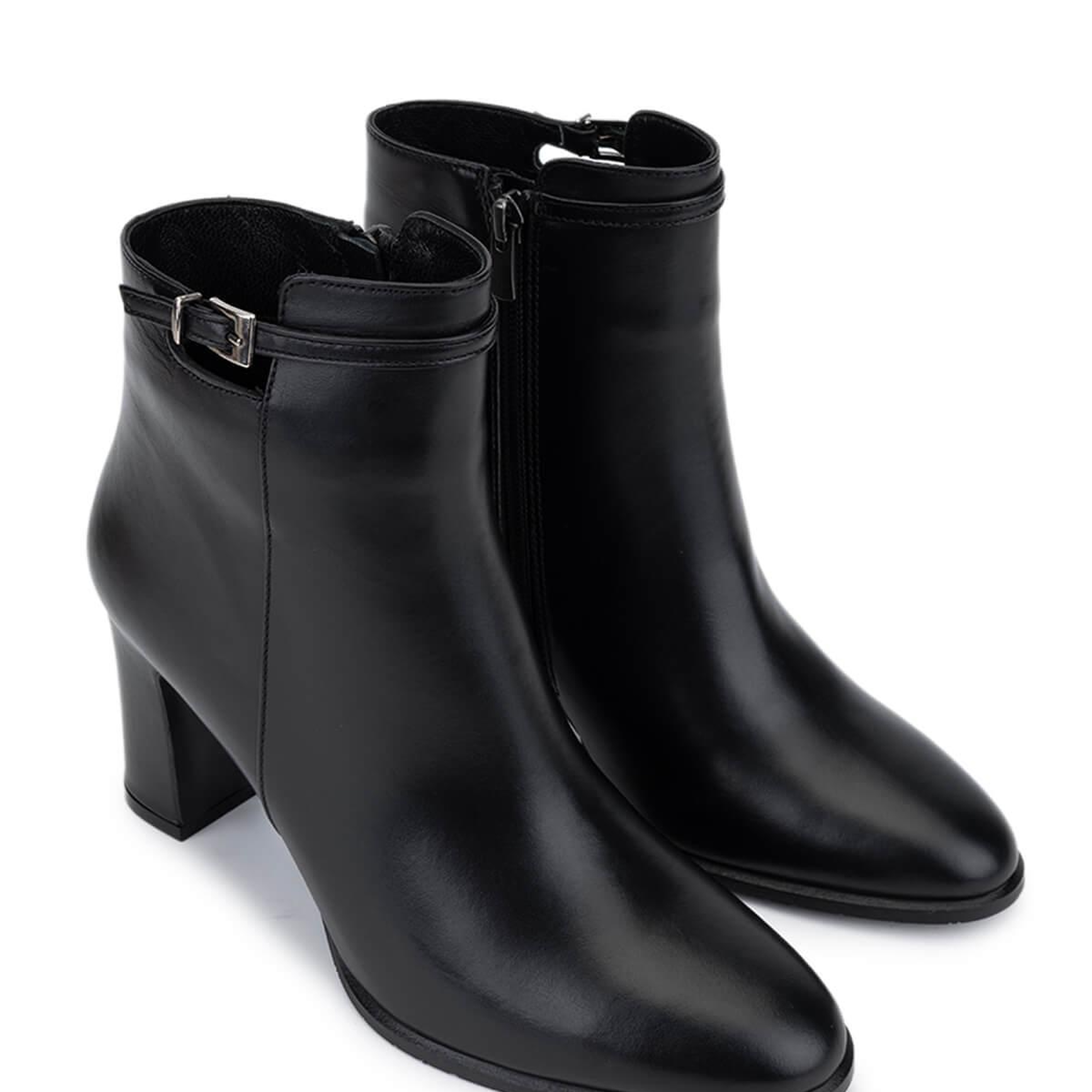 Tamer Tanca Kadın Hakiki Deri Siyah Klasik Bot