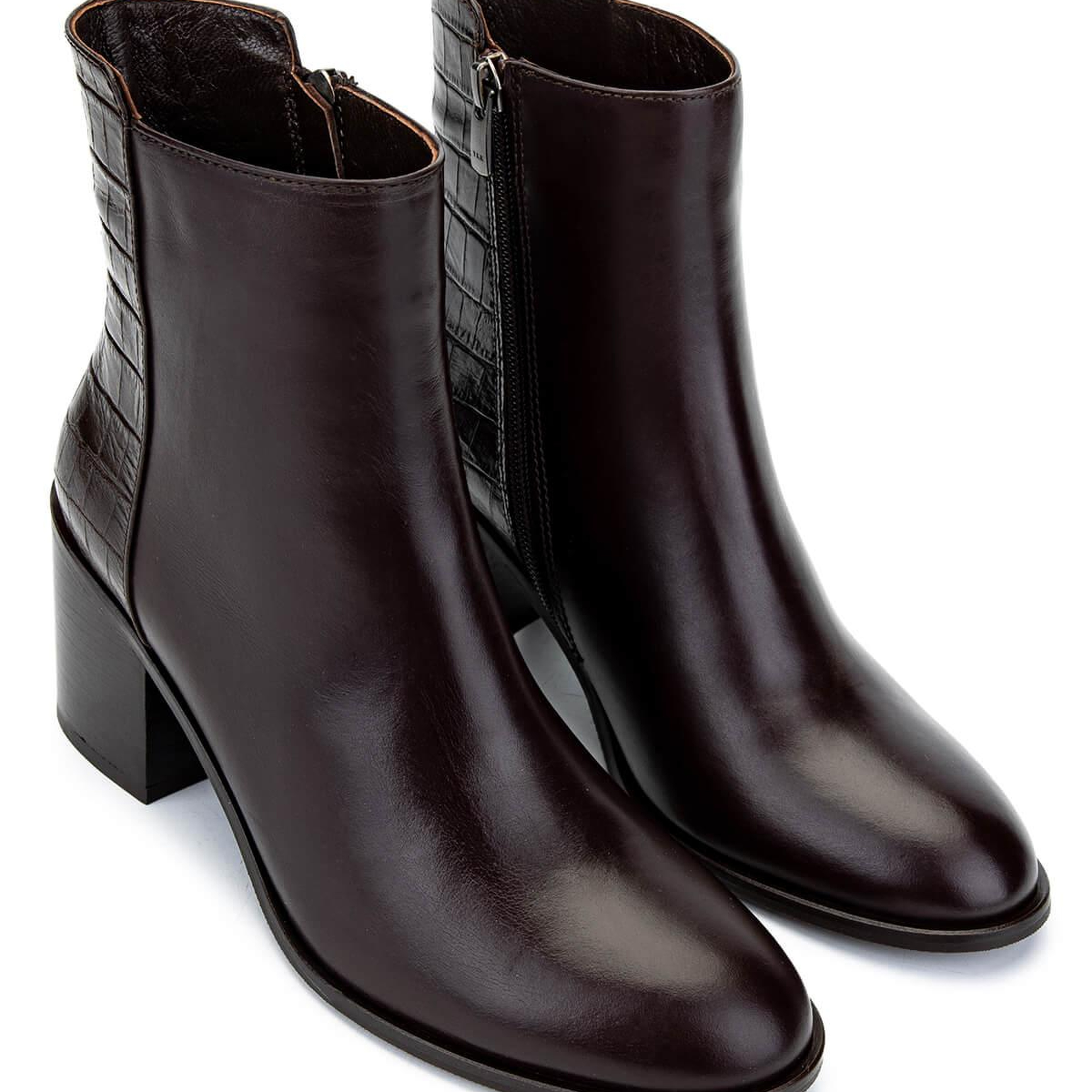 Tamer Tanca Kadın Hakiki Deri Kahverengi Topuklu Bot