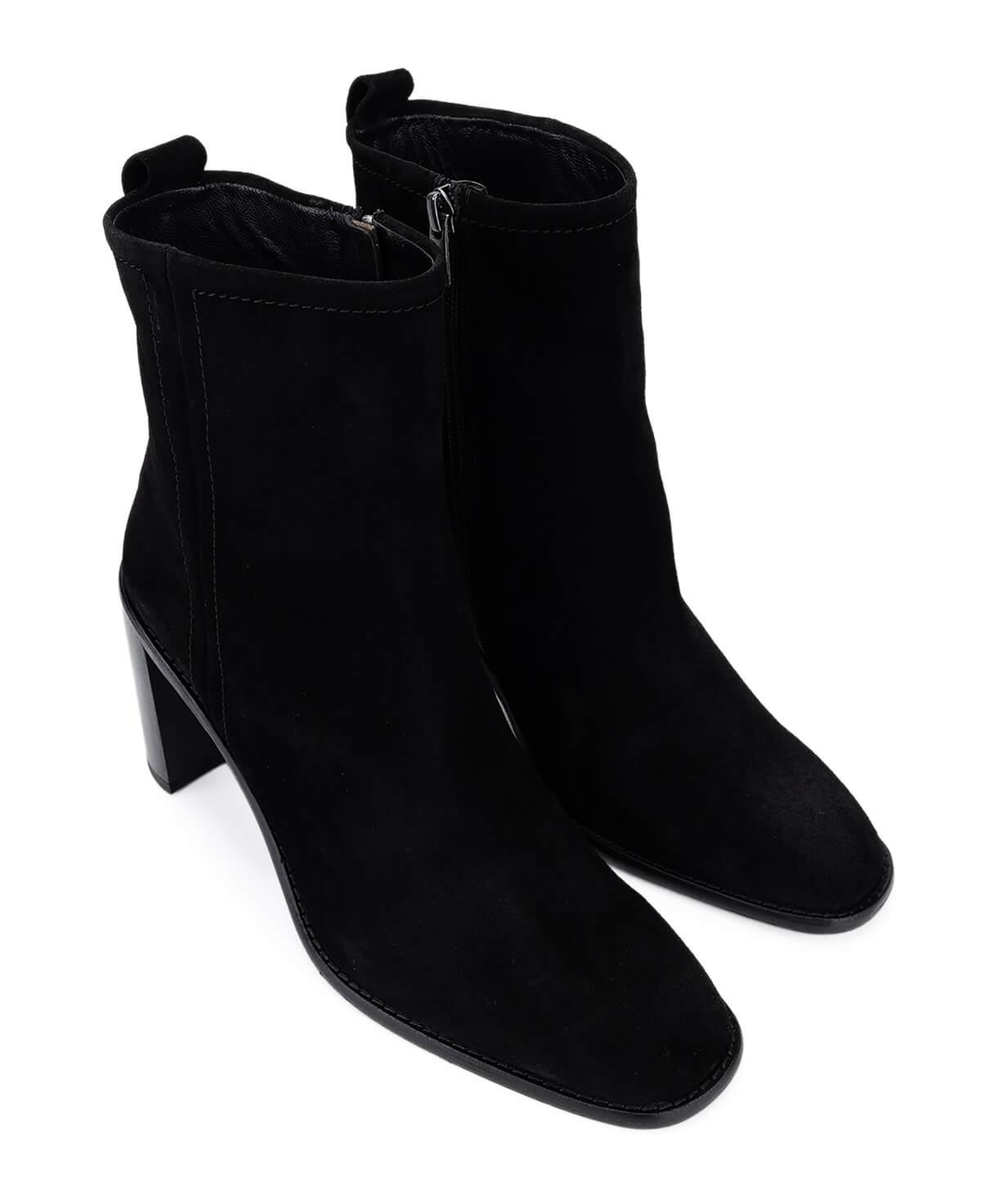 Tamer Tanca Kadın Hakiki Deri Siyah Süet Topuklu Bot