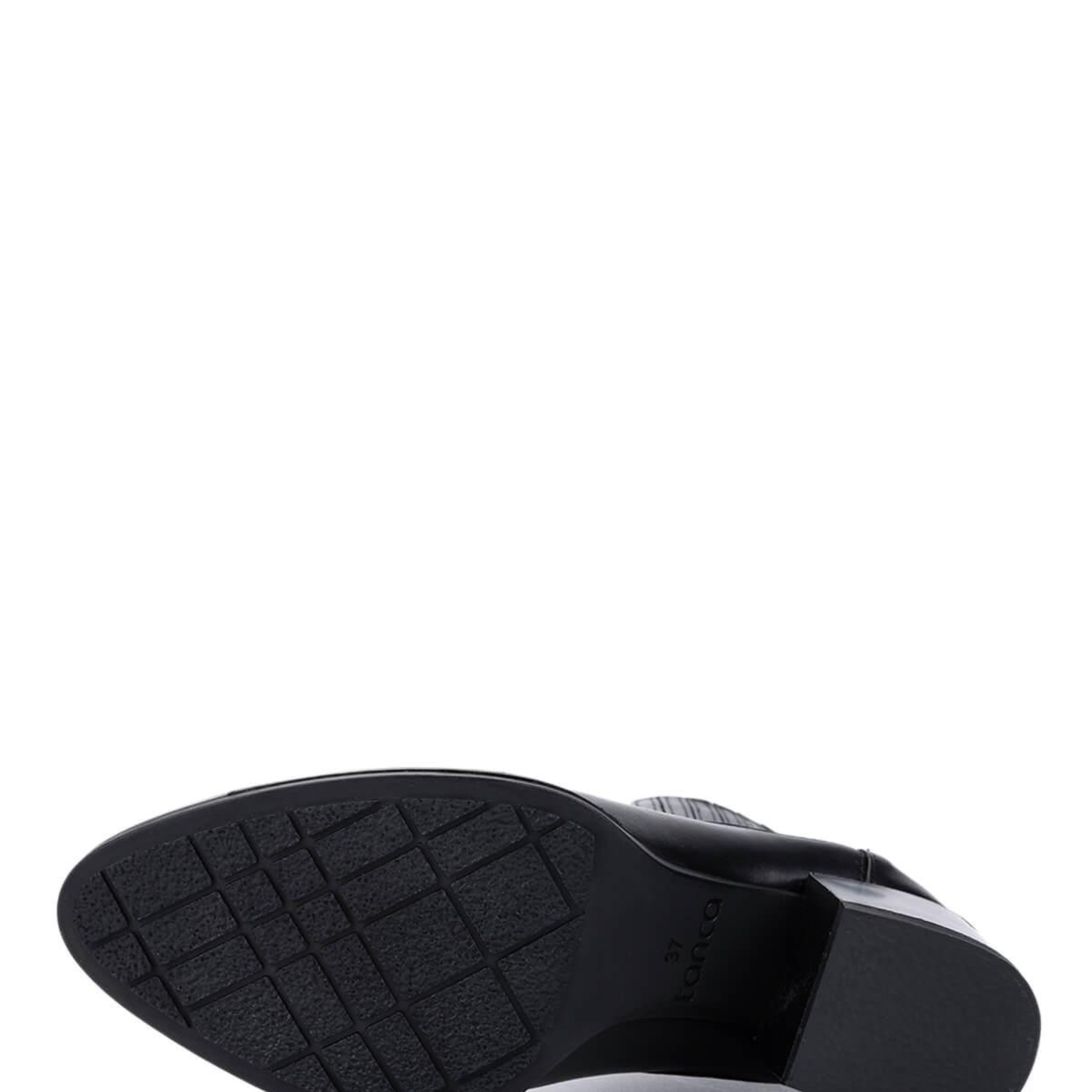 Tamer Tanca Kadın Hakiki Deri Siyah Deri Topuklu Bot