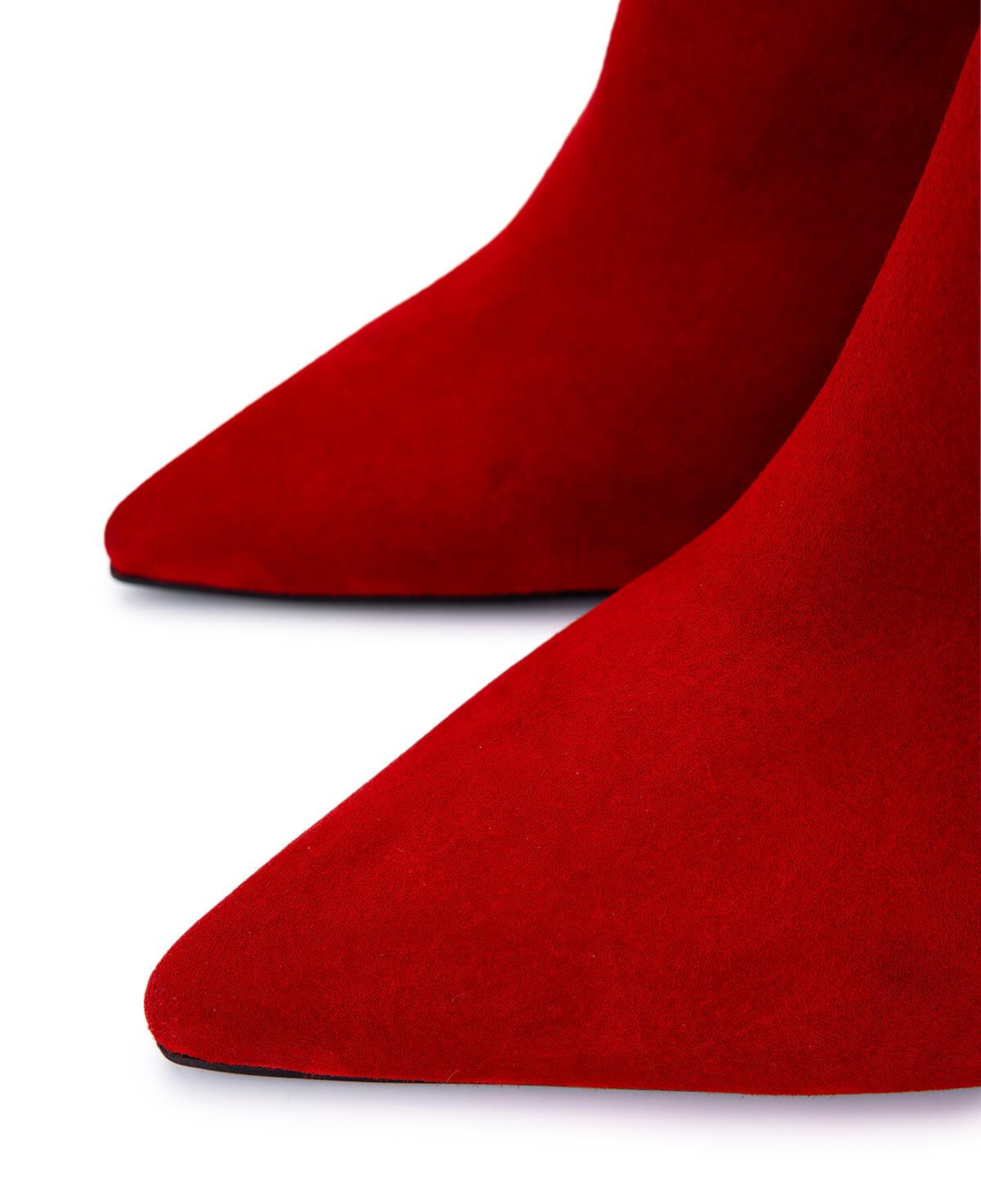 Tamer Tanca Kadın Hakiki Deri Kırmızı Süet Topuklu Bot