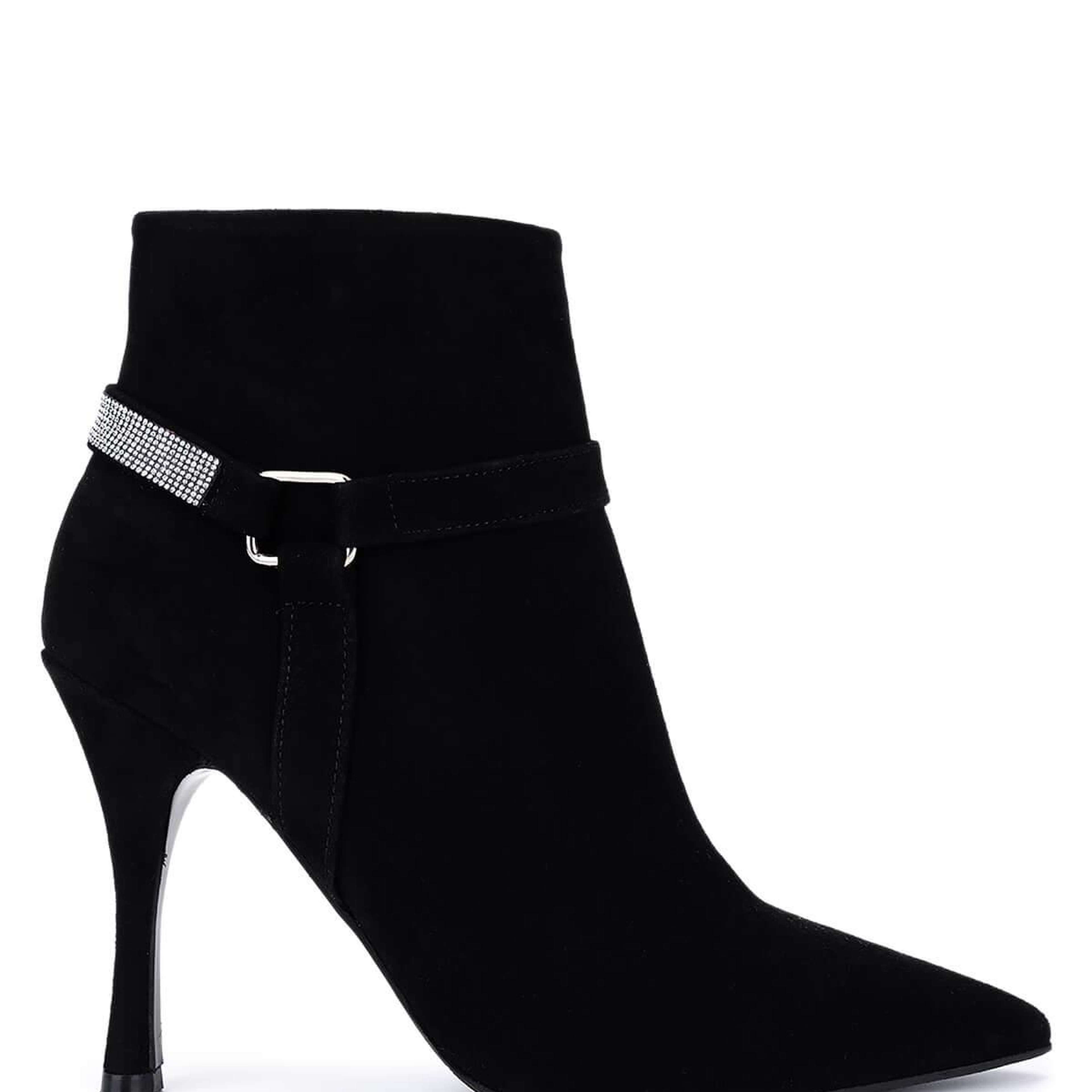 Tamer Tanca Kadın Hakiki Deri Siyah Süet Topuklu Bot