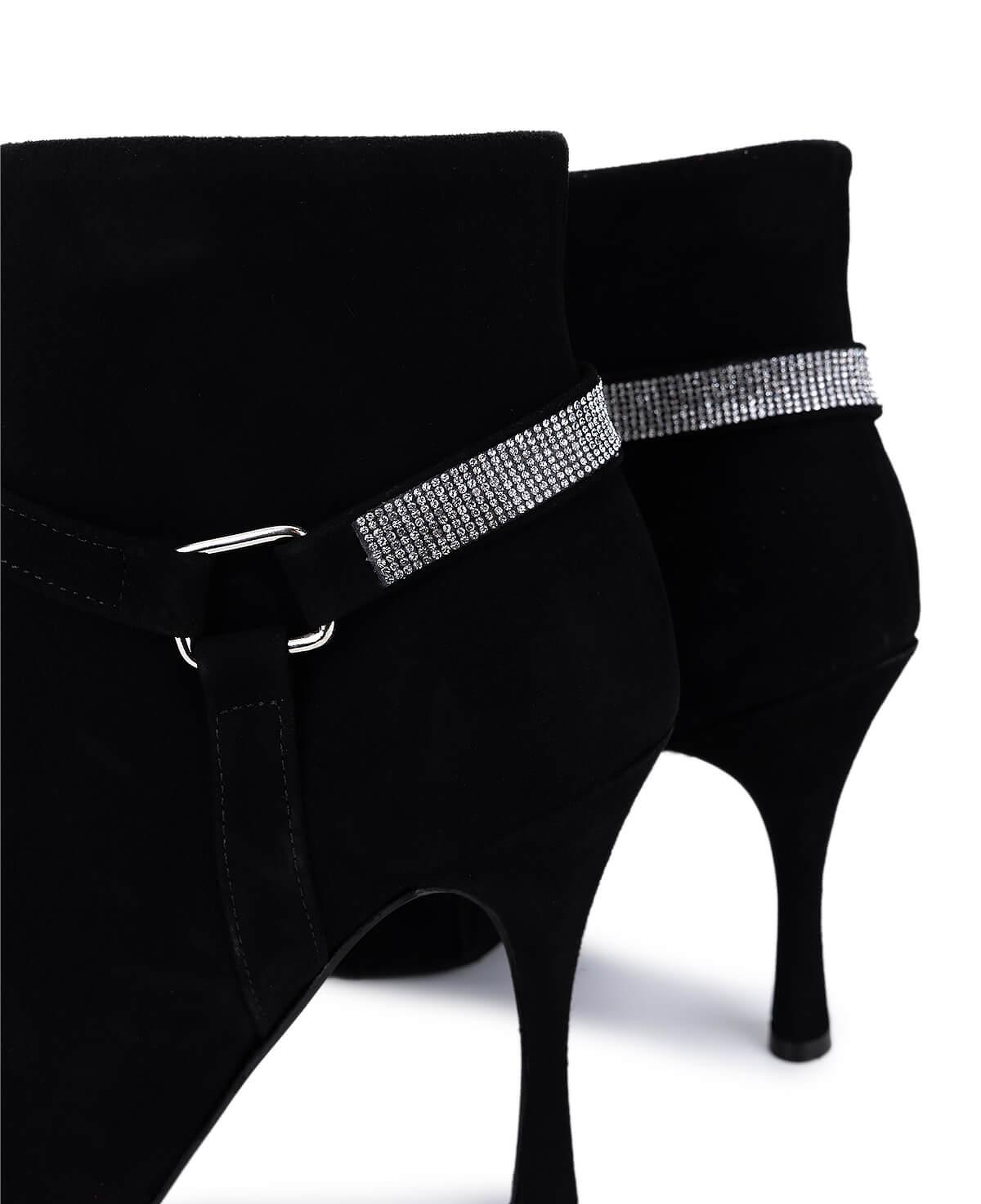 Tamer Tanca Kadın Hakiki Deri Siyah Süet Topuklu Bot