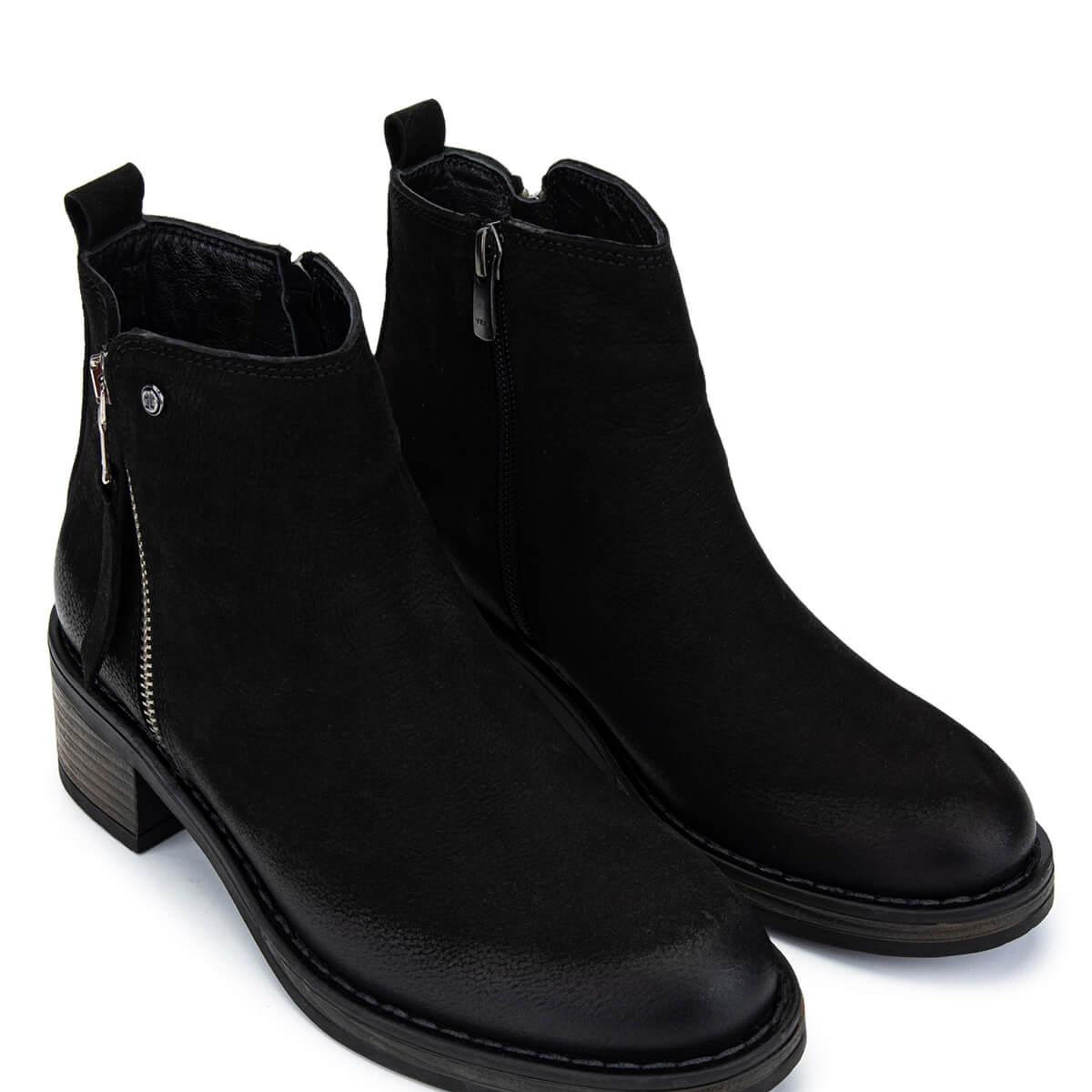 Tamer Tanca Kadın Hakiki Deri Siyah Nubuk Casual Bot