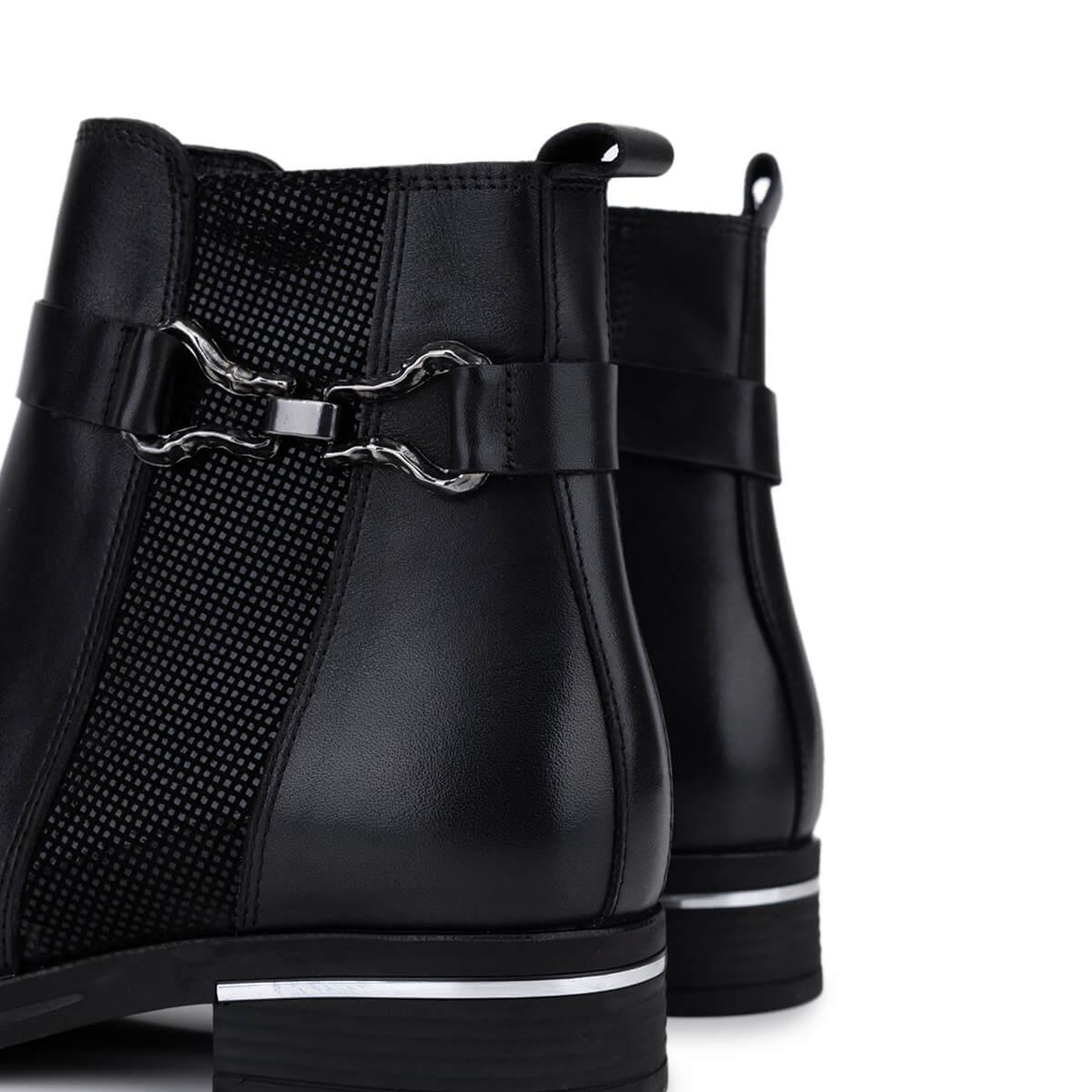 Tamer Tanca Kadın Hakiki Deri Siyah Casual Bot