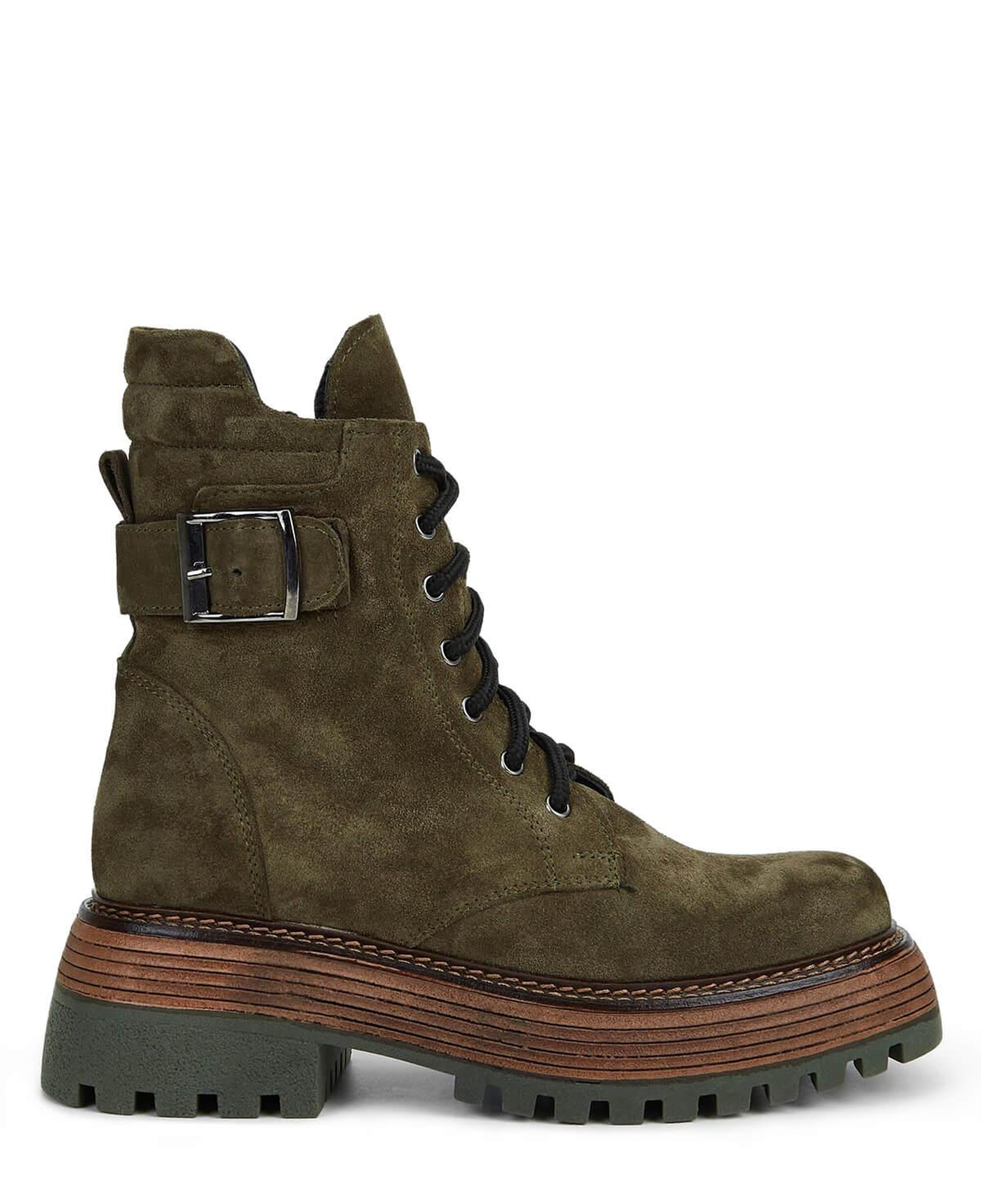 Tamer Tanca Kadın Hakiki Deri Haki Süet Casual Bot