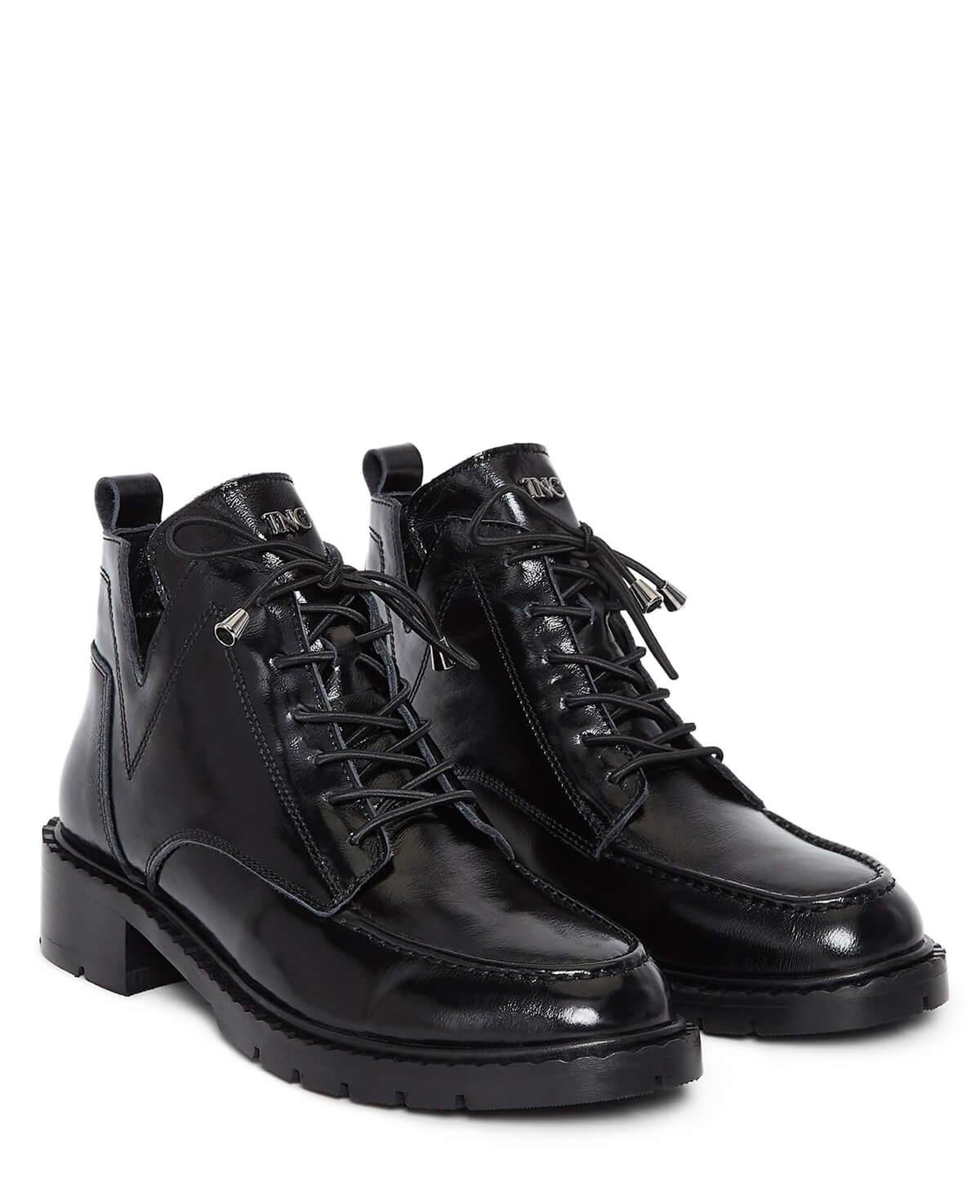 Tamer Tanca Kadın Hakiki Deri Siyah Rugan Casual Bot