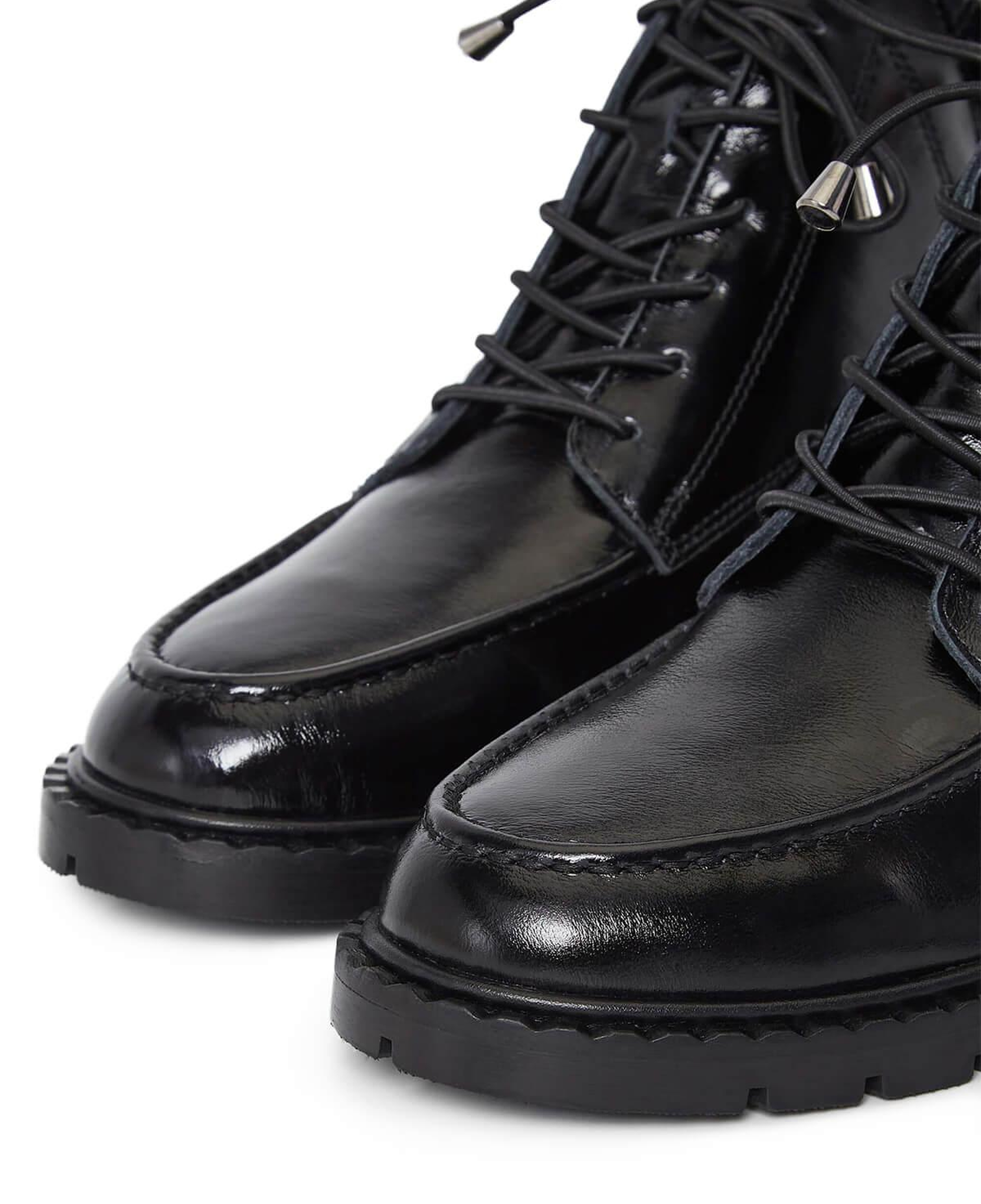 Tamer Tanca Kadın Hakiki Deri Siyah Rugan Casual Bot