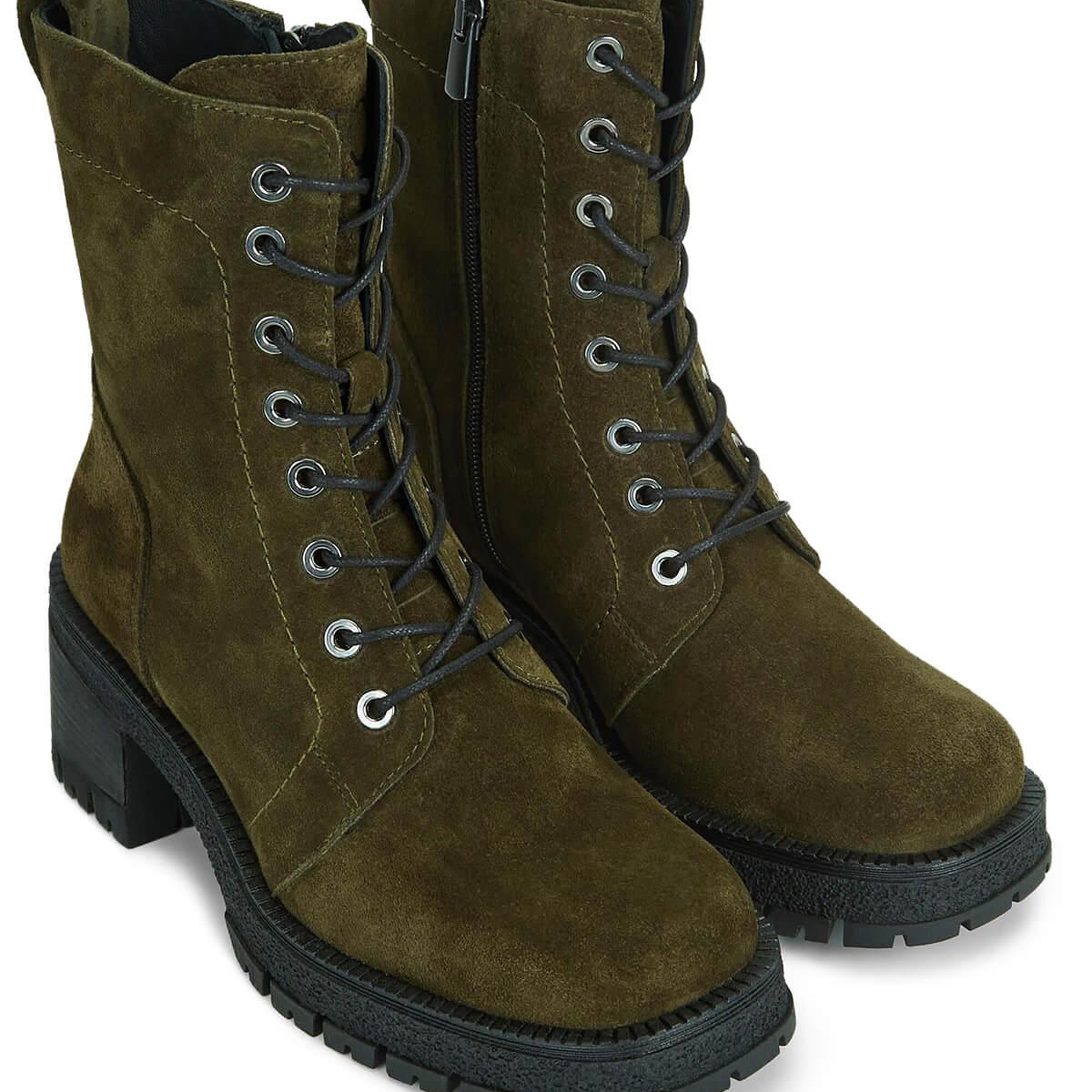 Tamer Tanca Kadın Hakiki Deri Haki Süet Casual Bot