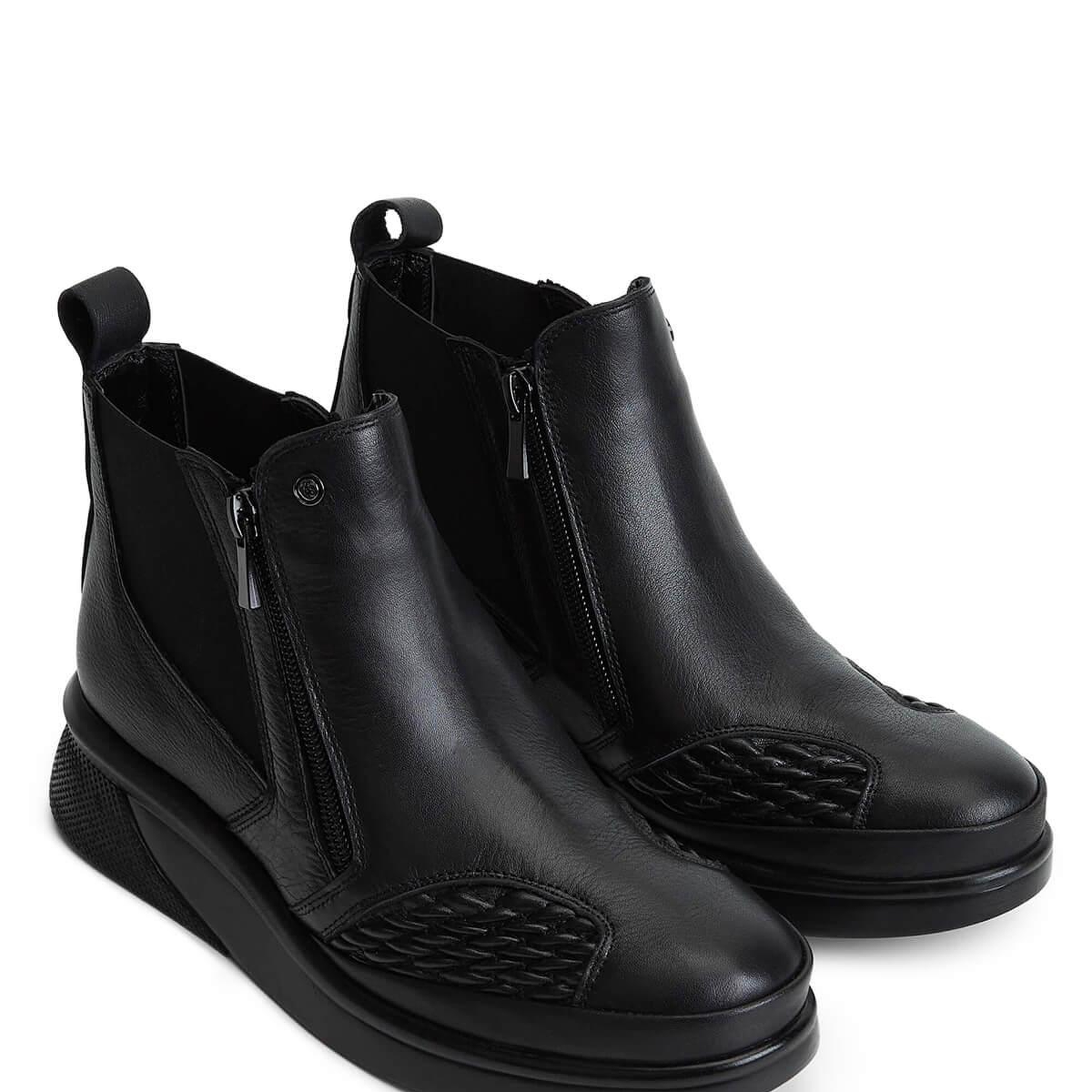 Tamer Tanca Kadın Hakiki Deri Siyah Casual Bot