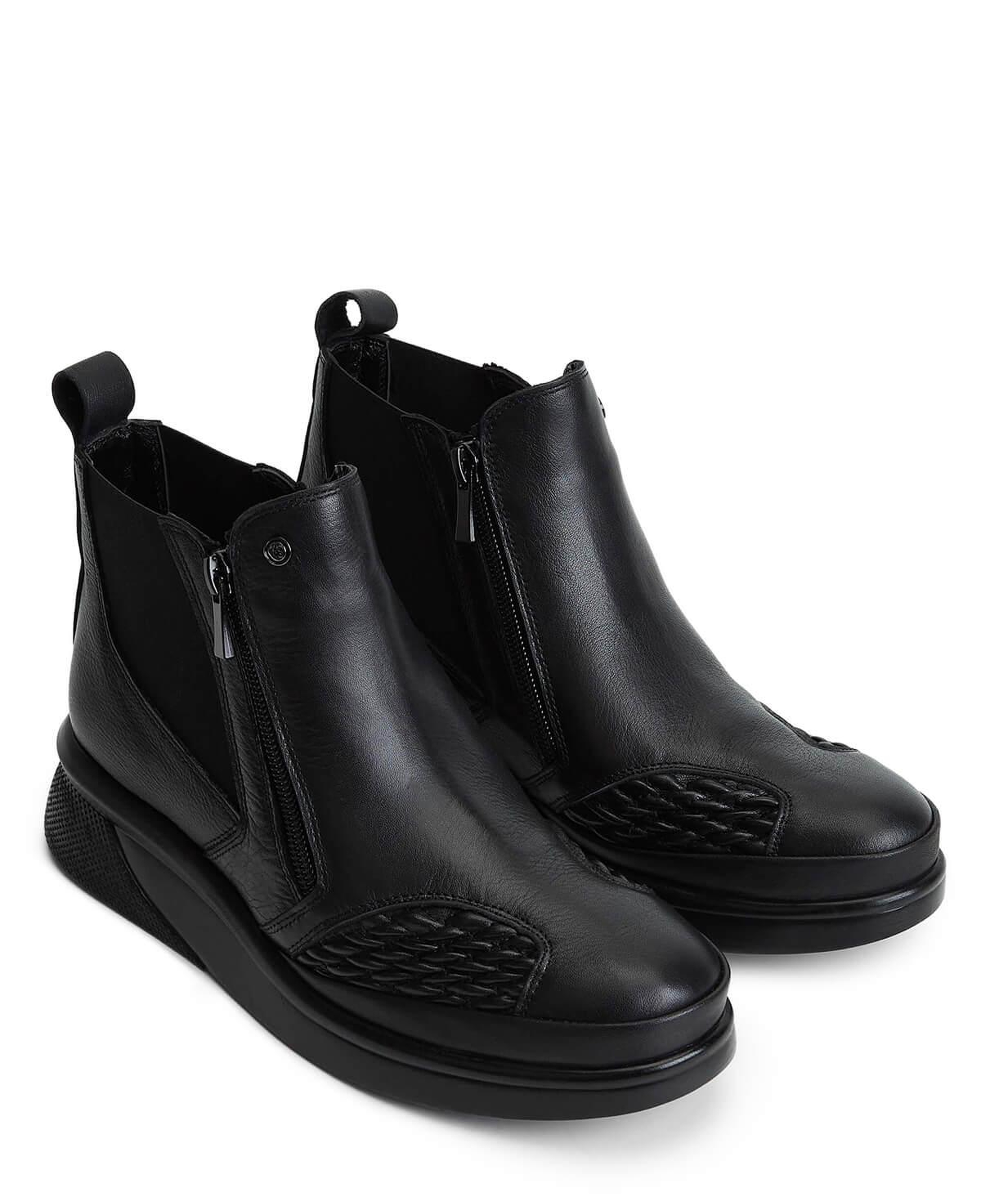 Tamer Tanca Kadın Hakiki Deri Siyah Casual Bot