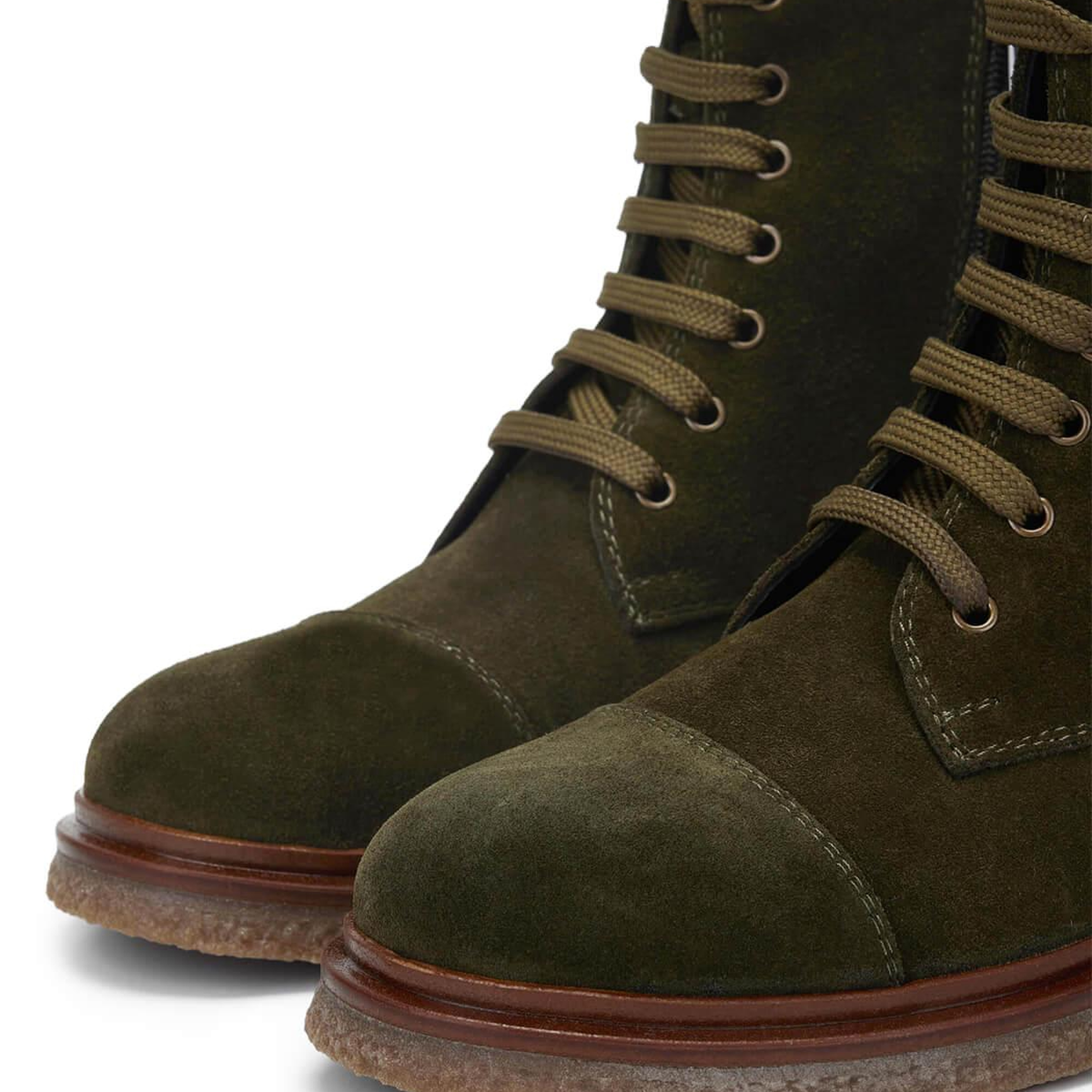 Tamer Tanca Kadın Hakiki Deri Haki Süet Casual Bot