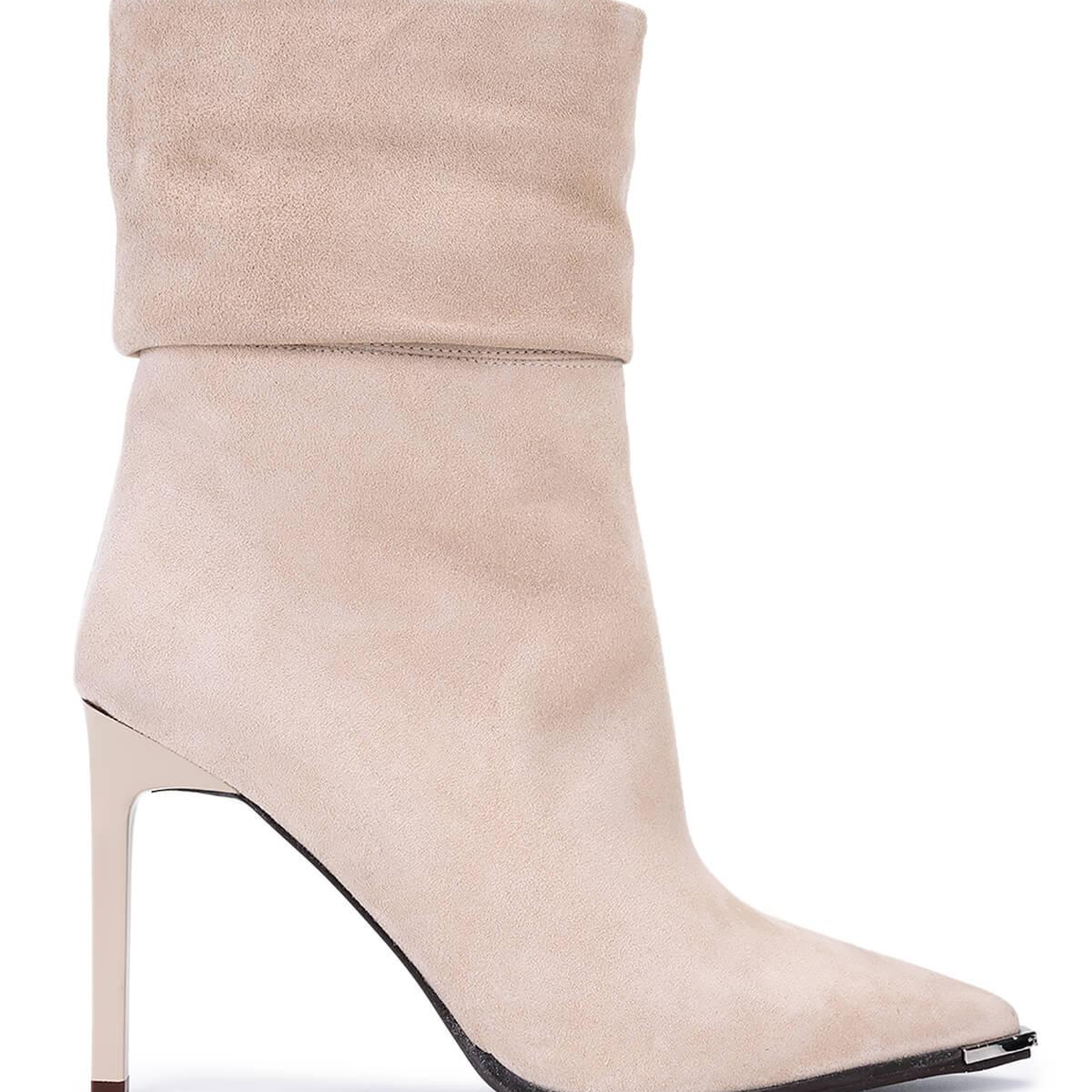 Tamer Tanca Kadın Hakiki Deri Taş Süet Topuklu Bot