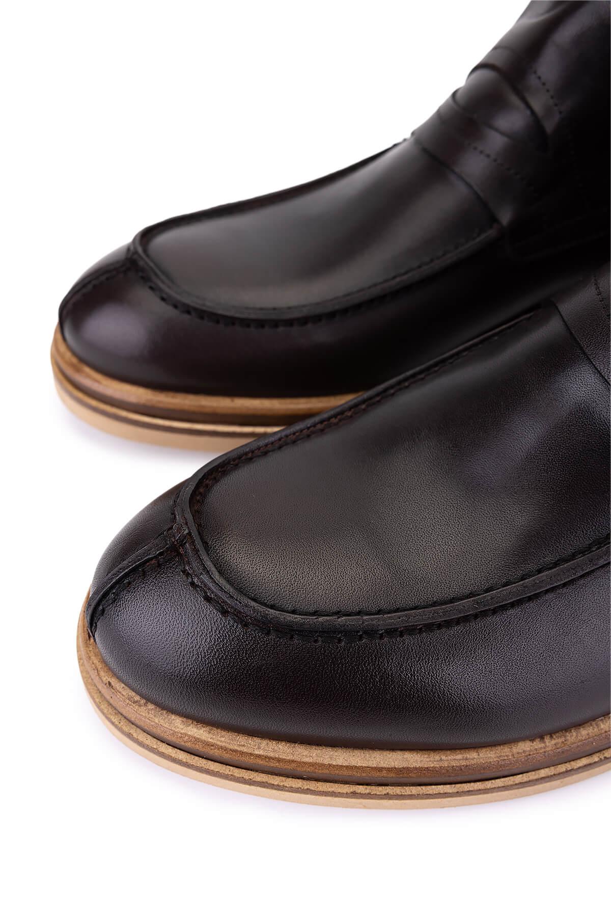 Tamer Tanca Erkek Hakiki Deri Kahverengi Klasik Bot