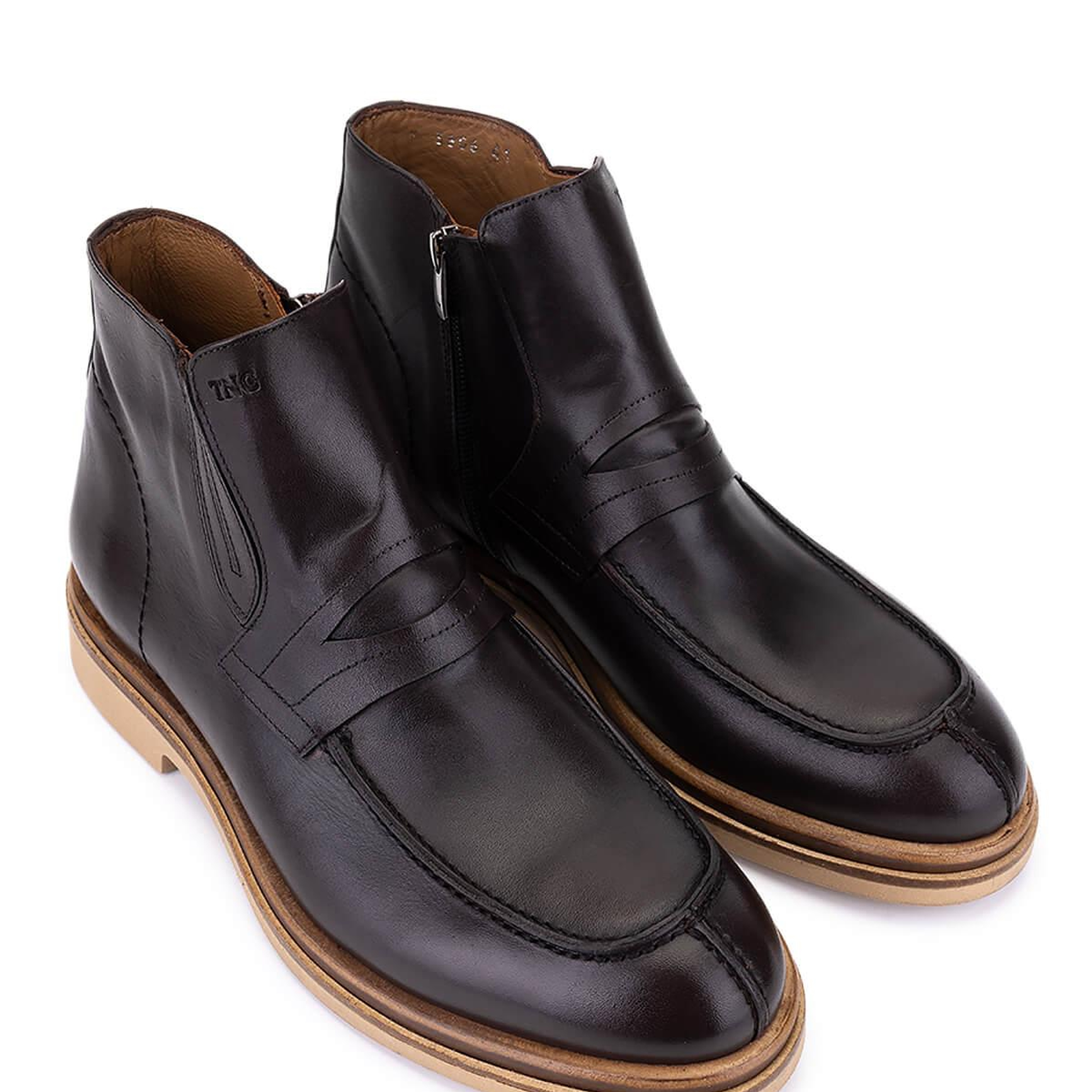 Tamer Tanca Erkek Hakiki Deri Kahverengi Klasik Bot