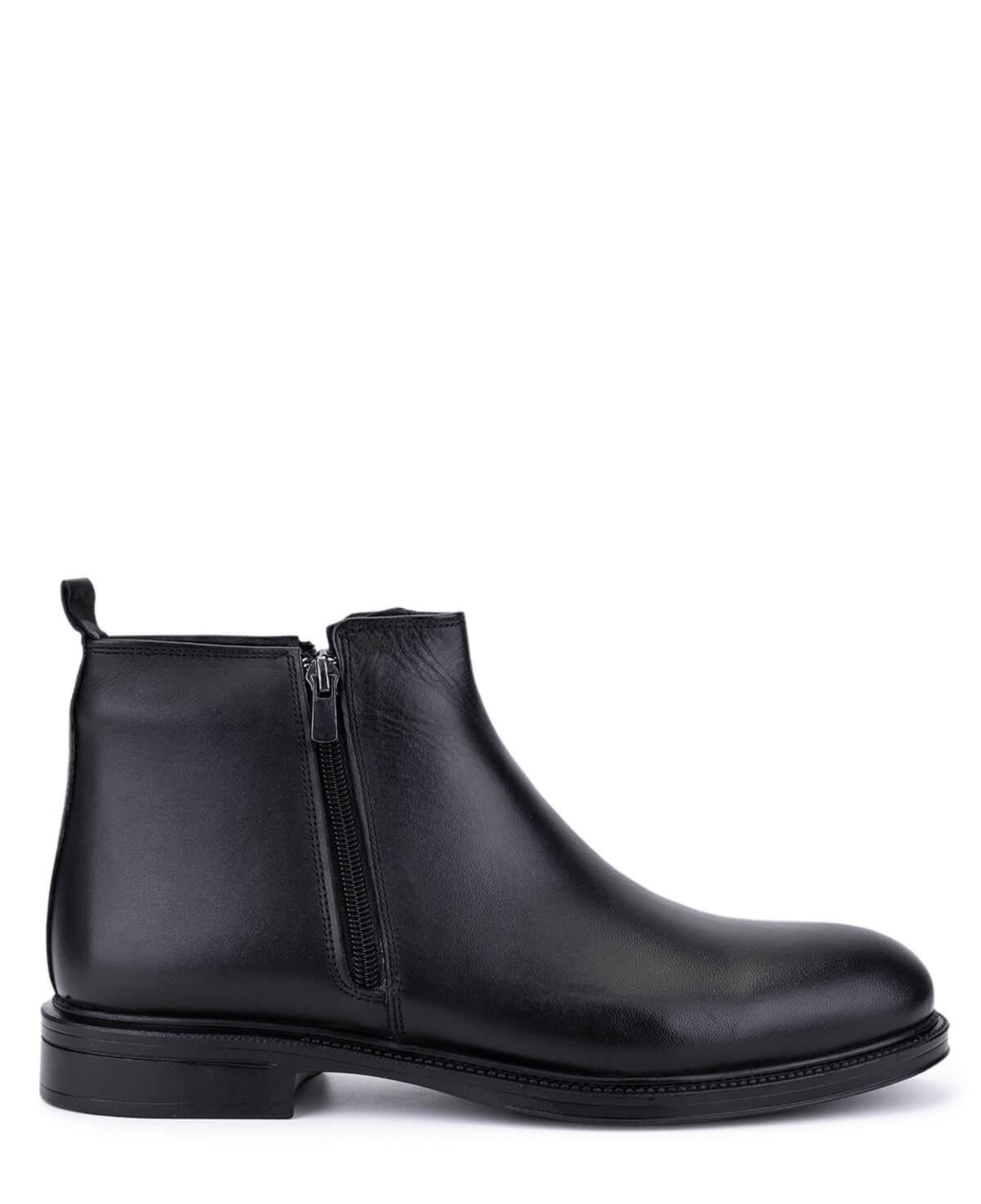 Tamer Tanca Erkek Hakiki Deri Siyah Casual Bot