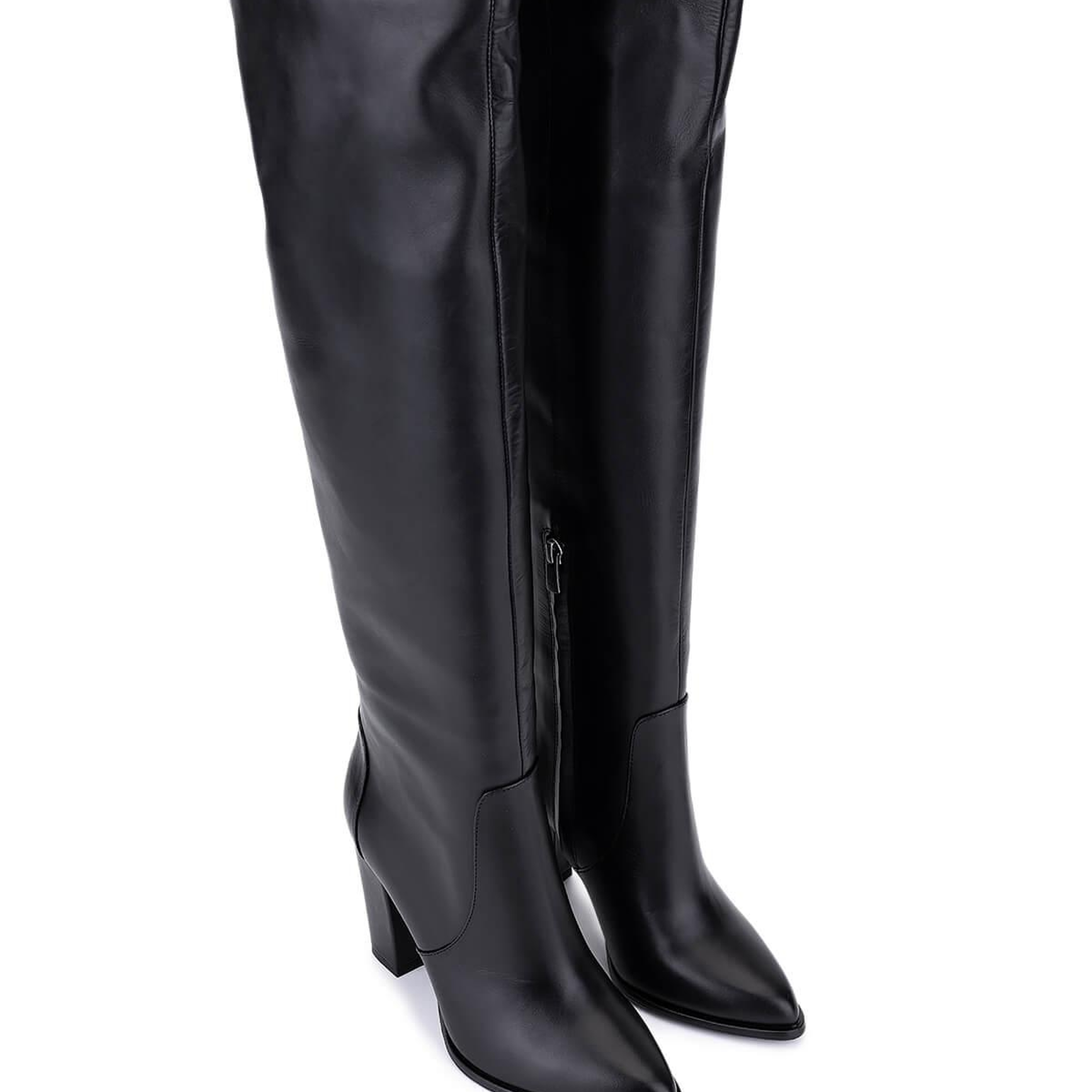 Tamer Tanca Kadın Hakiki Deri Siyah Topuklu Çizme