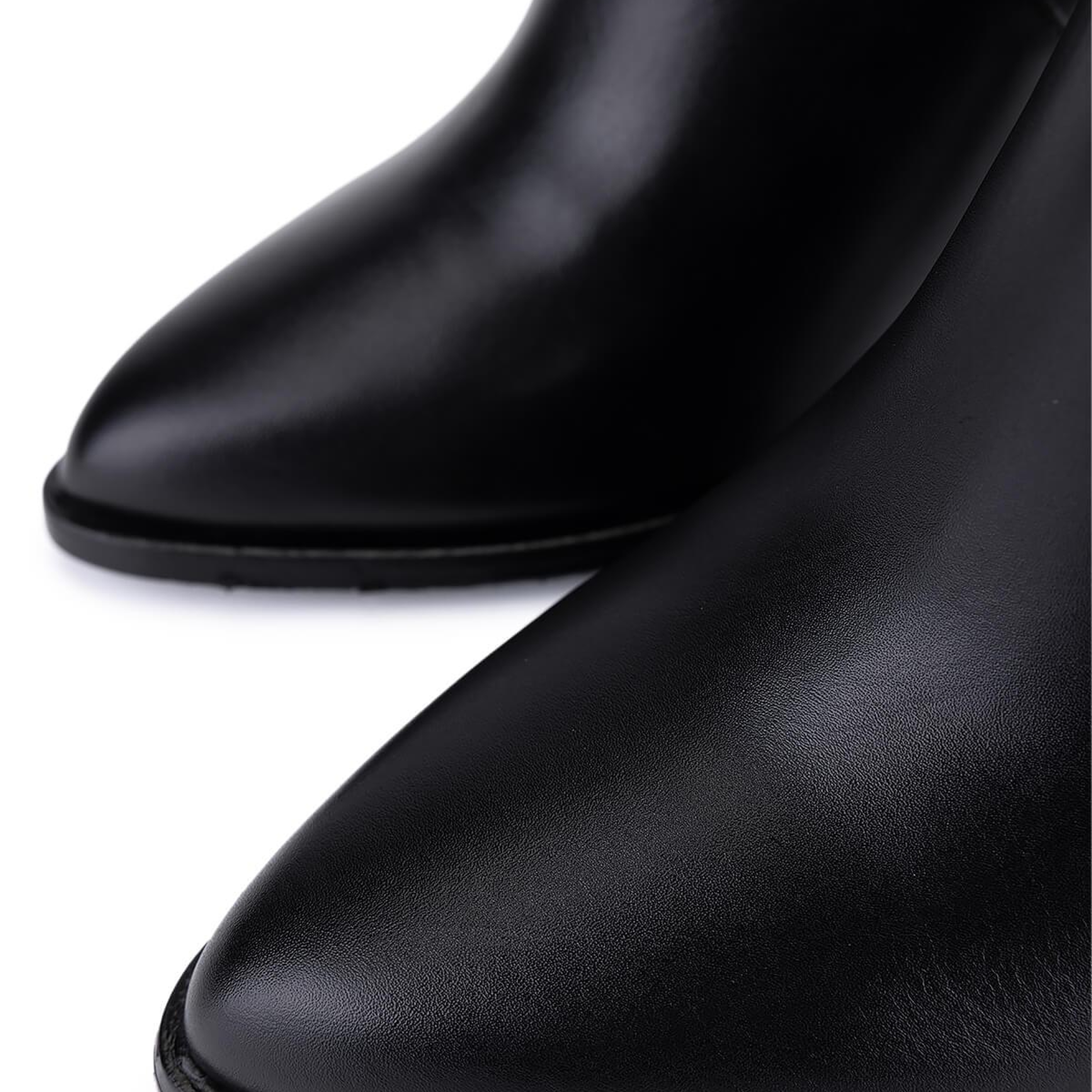 Tamer Tanca Kadın Hakiki Deri Siyah Topuklu Çizme