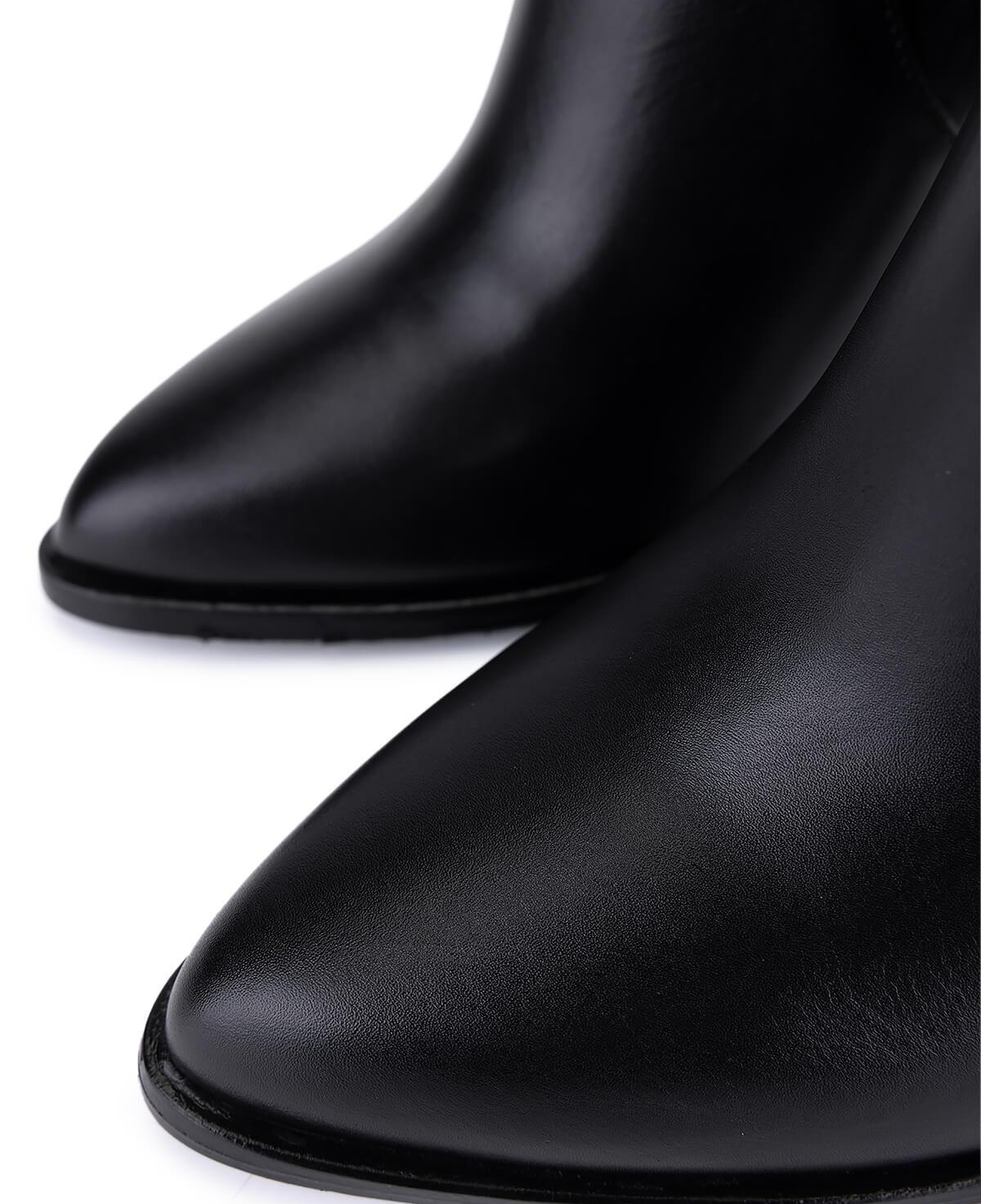 Tamer Tanca Kadın Hakiki Deri Siyah Topuklu Çizme