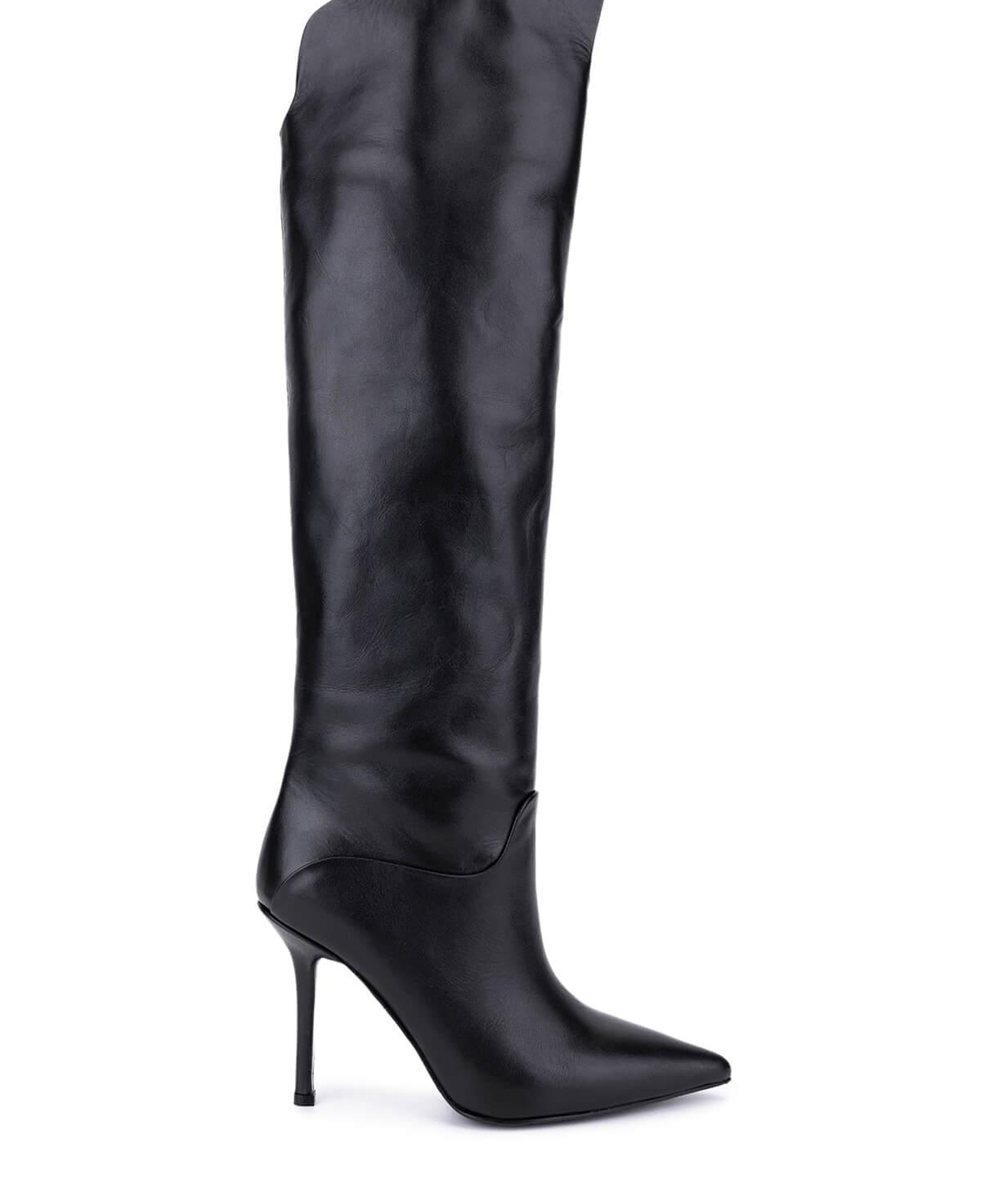 Tamer Tanca Kadın Hakiki Deri Siyah Topuklu Çizme