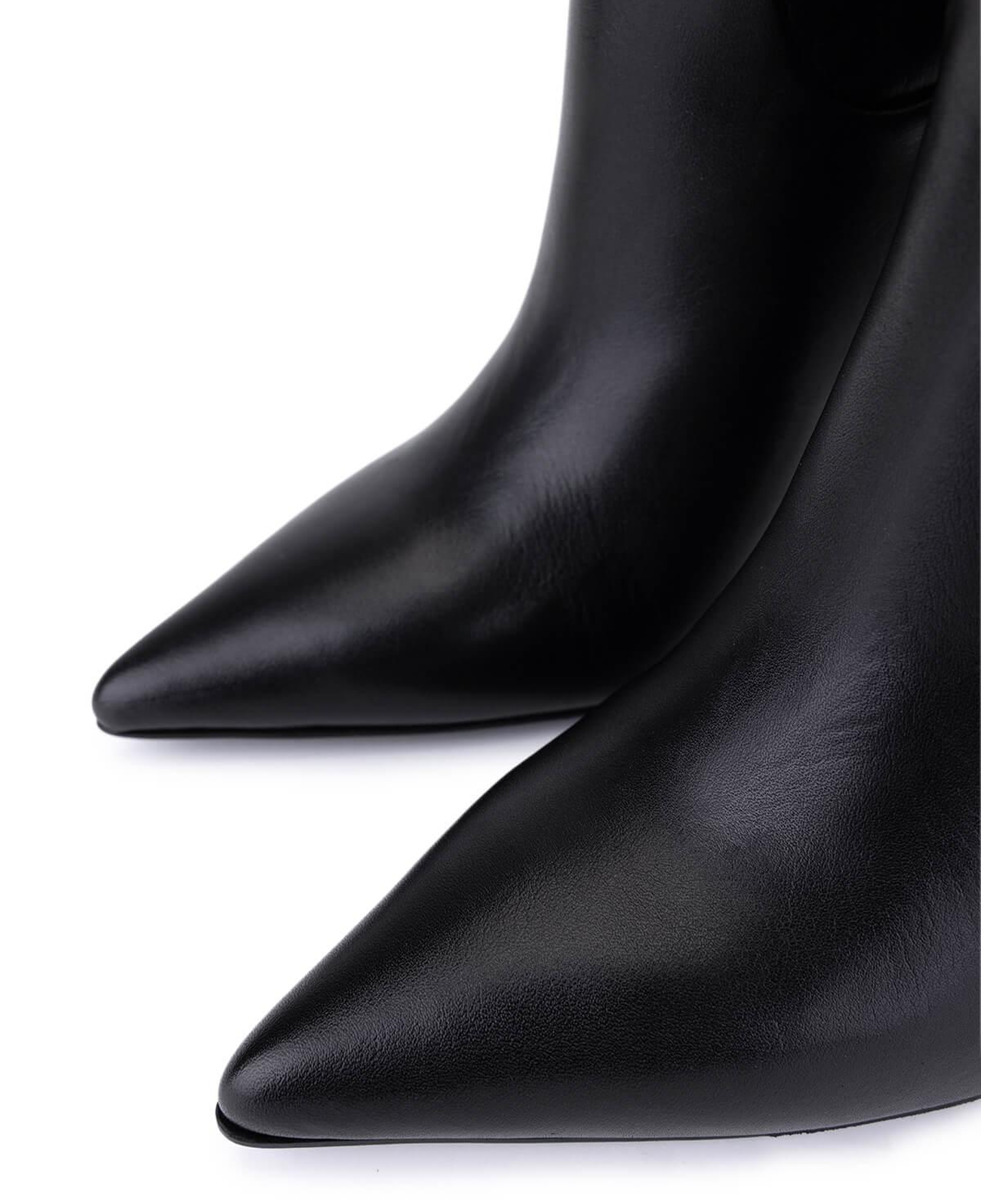 Tamer Tanca Kadın Hakiki Deri Siyah Topuklu Çizme