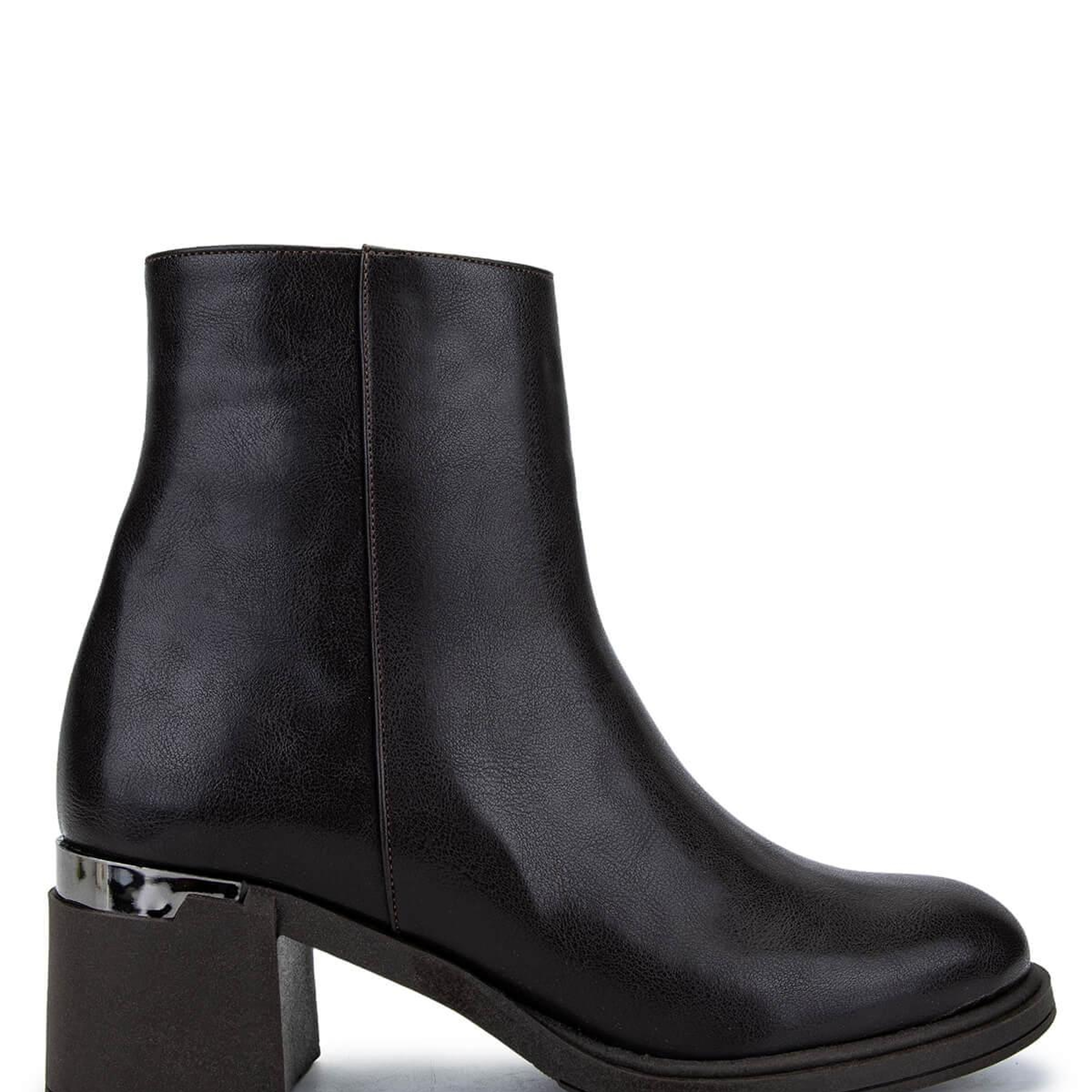 Tamer Tanca Kadın Suni Deri Kahverengi Topuklu Bot